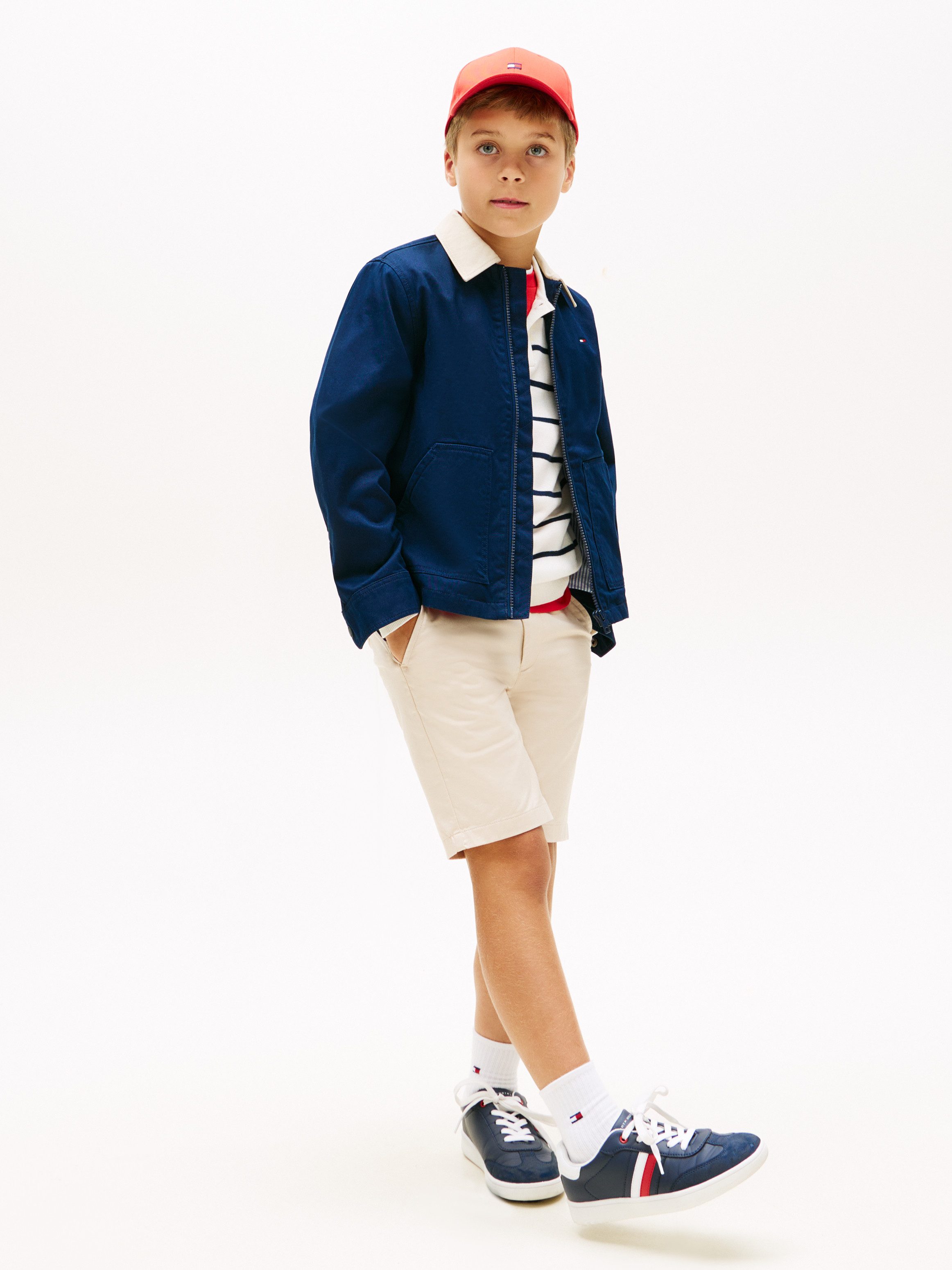 Tommy Hilfiger Blouson CONTRAST COLLAR COTTON JACKET Kinder bis 16 Jahre, regular fit – Bild 4 von 5