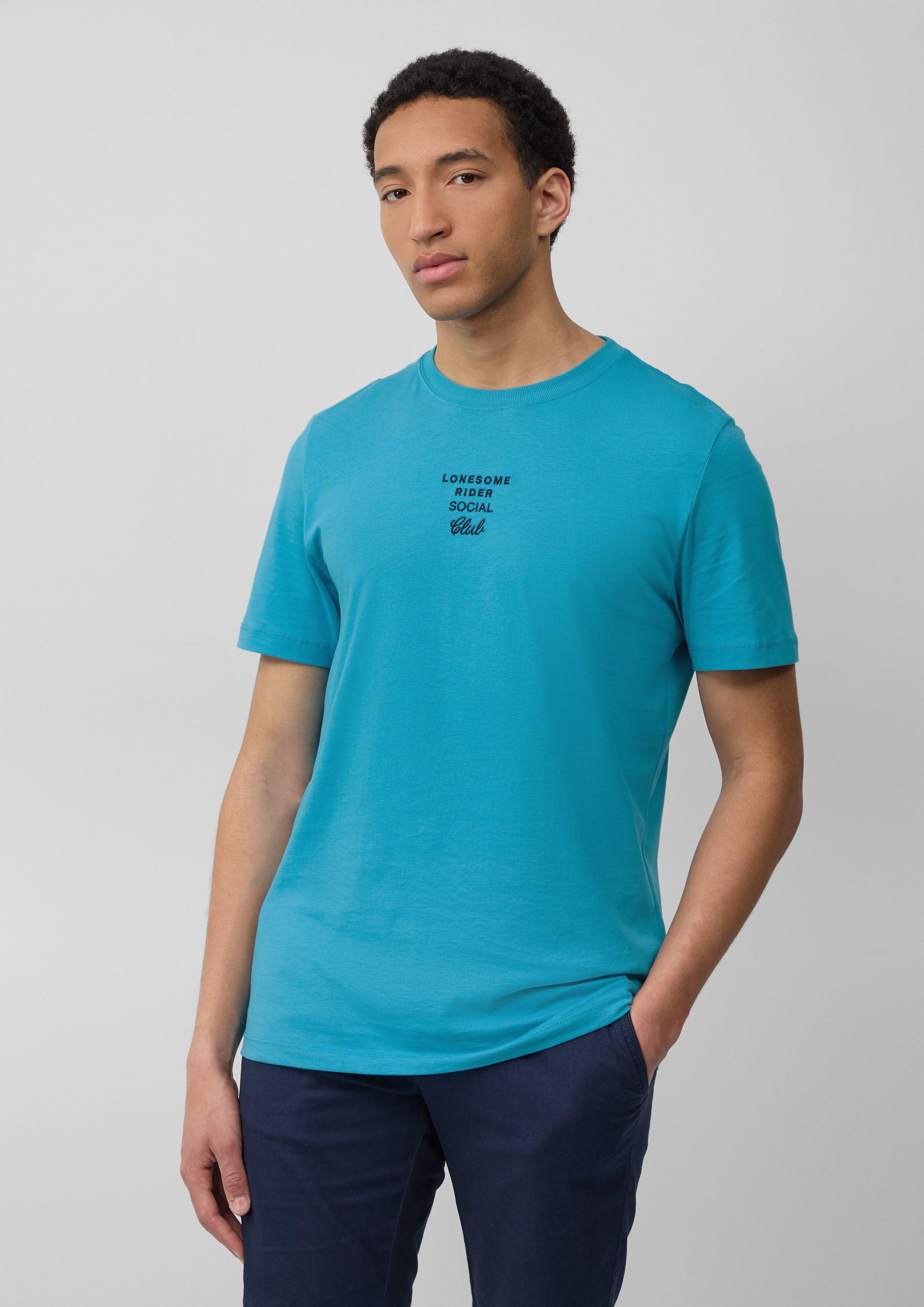 s.Oliver Kurzarmshirt T-Shirt mit Artwork Stickerei günstig online kaufen