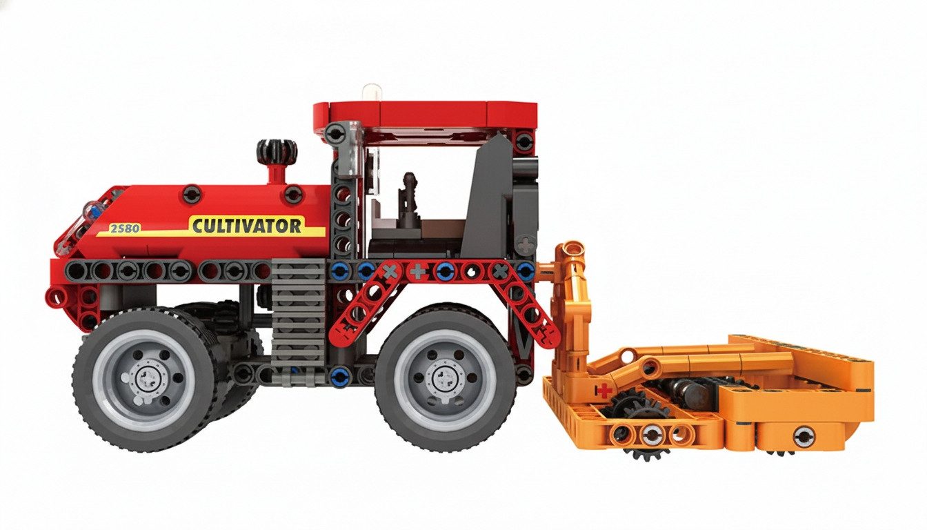 COIL Bausteinset, Spielzeugbausteine, Konstruktionsset, Spielbauklötze Spielbausteine, (Set, 485 St), Landmaschinen, Klemmblöcke, Bewegliche Teile