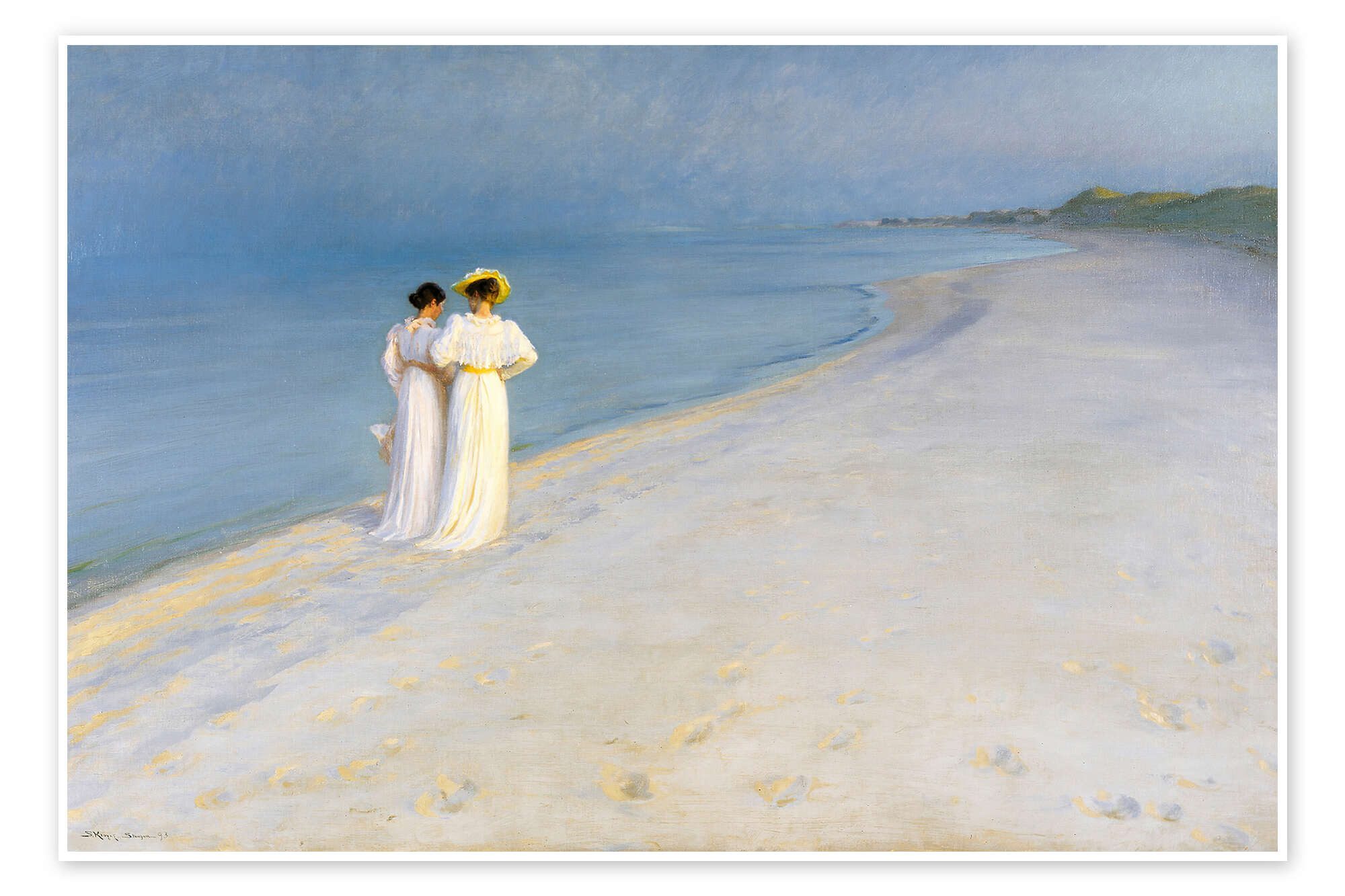 Posterlounge Wandbild Sommerabend am Skagener Südstrand, Peder Severin Krøyer, erhältlich als Poster, Leinwandbild, Wandsticker oder Acrylglasbild