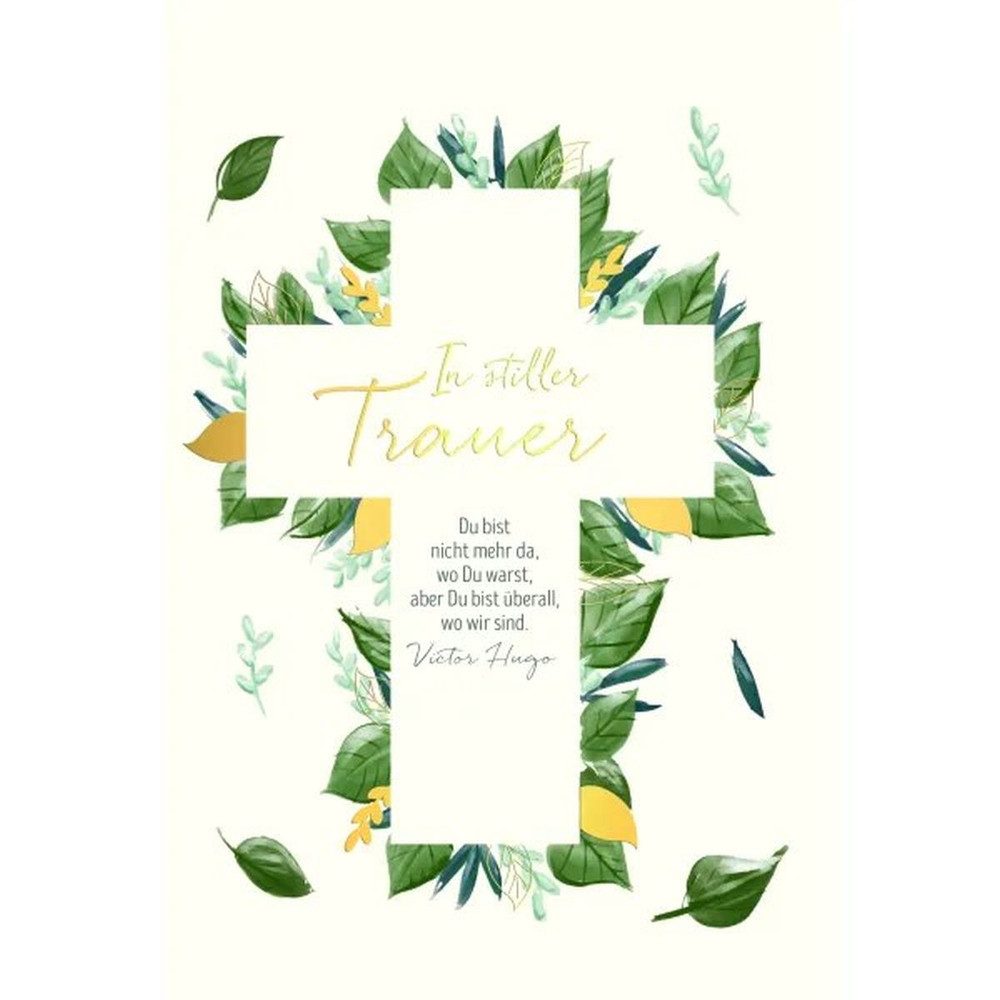 Skorpion Glückwunschkarte Trauerkarte - Blätter