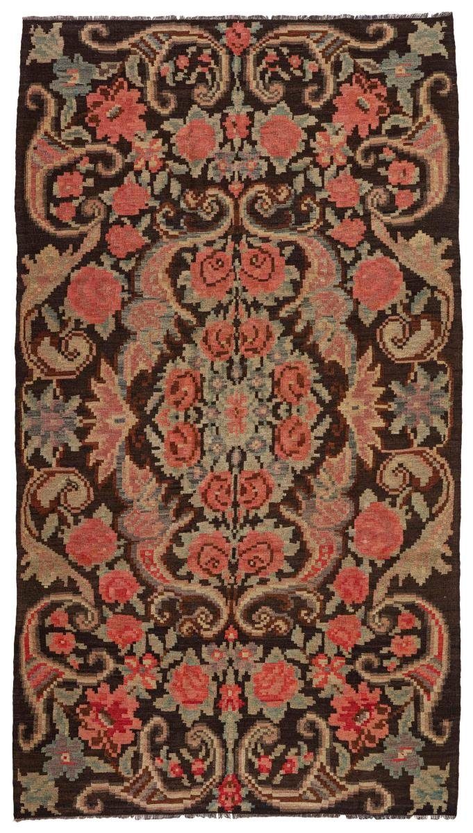 Orientteppich, Trading, mm Rosen Kelim Handgewebter 3 rechteckig, 182x326 Höhe: Antik Orientteppich Nain