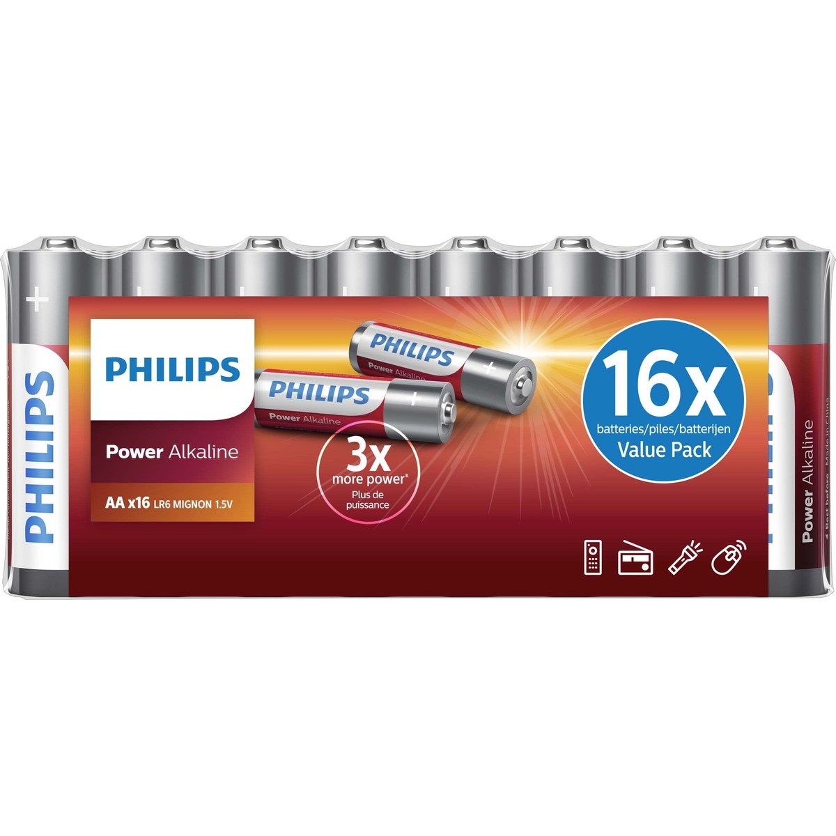 Philips Philips Sparpack AA-Batterien - 16 Stück Batterie