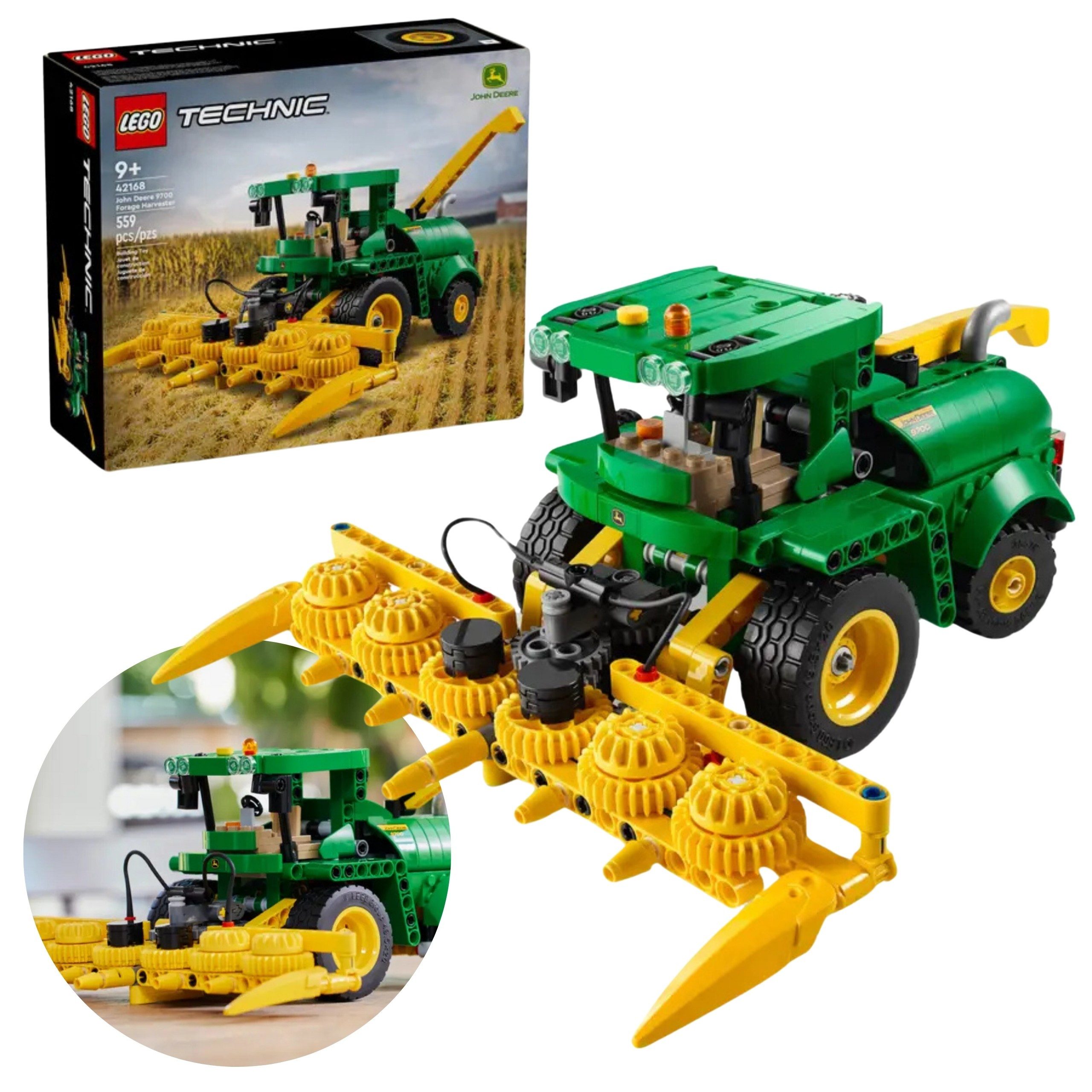 LEGO Technic John Deere 9700 Forage Harvester, 559 Stück 42168 Konstruktionsspielsteine