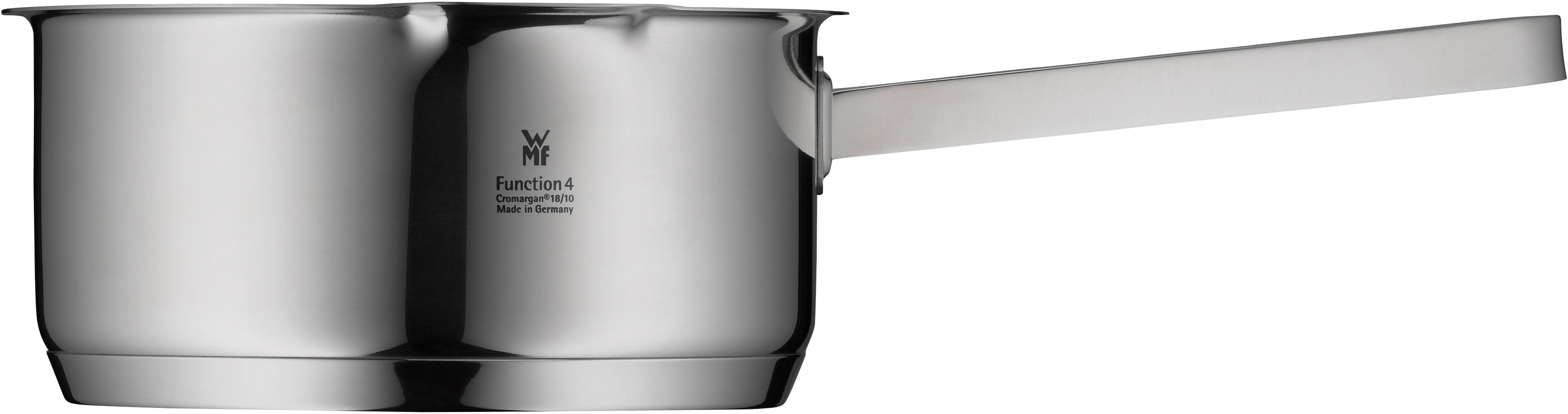WMF Kasserolle Function 4, Cromargan® Edelstahl Rostfrei 18/10 (1-tlg), wärmereduzierende Griffe, Innenskalierung, breiter Schüttrand