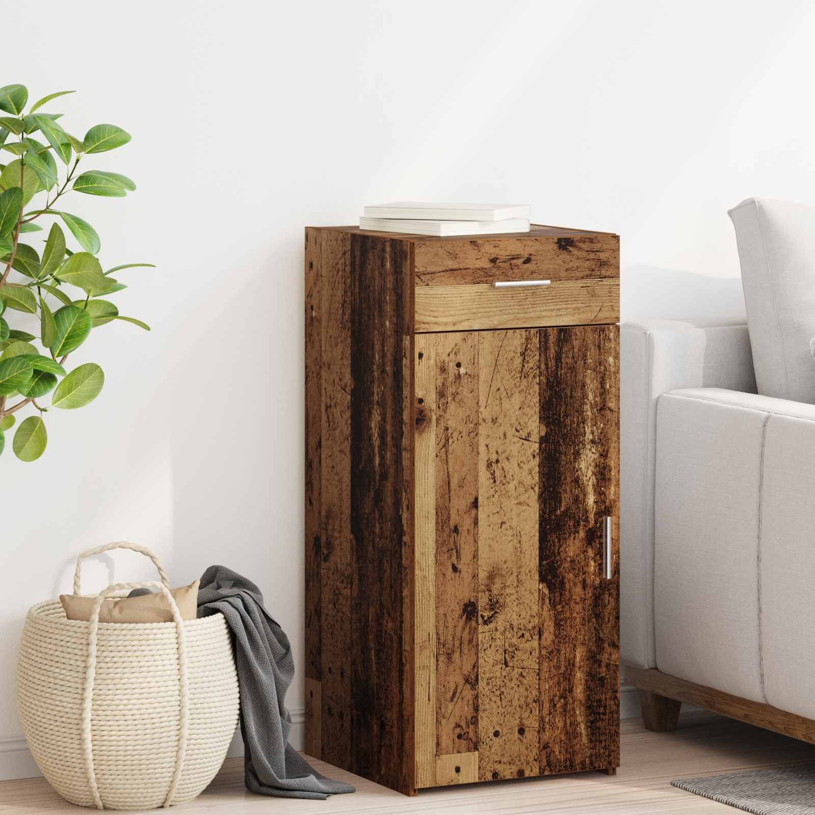 vidaXL Kommode 40 x 42,5 x 93 cm Aufbewahrungsschrank Altholz 40x42,5x93 cm Holzwerks