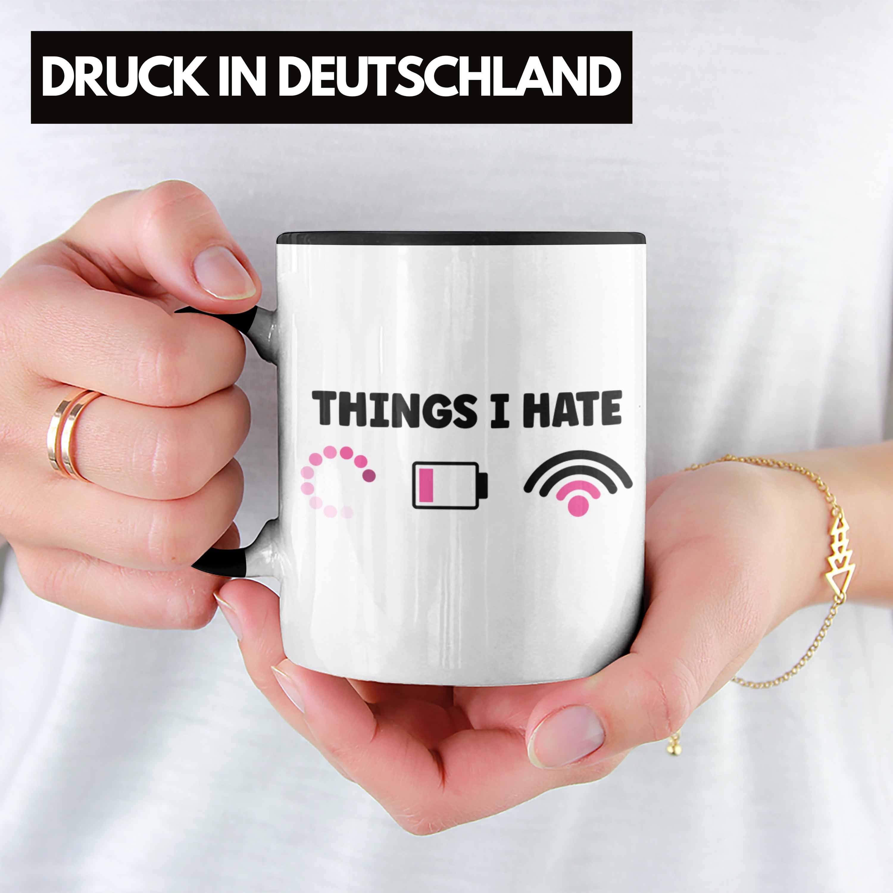 Computer Trendation Tasse Programmiererin Lustige Hate Gaming Kaffeetasse Tasse Geschenk - Geschenkidee Things Schwarz I Trendation