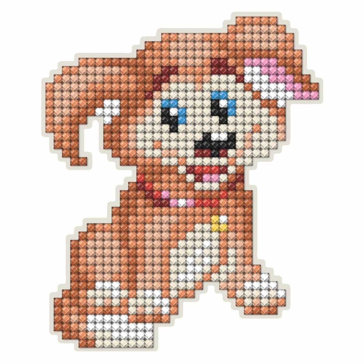 Collection D'art Kreativset CdA Diamanten Malerei Set Magnet 8,5x10,2cm, DCM056, (embroidery kit by Marussia)