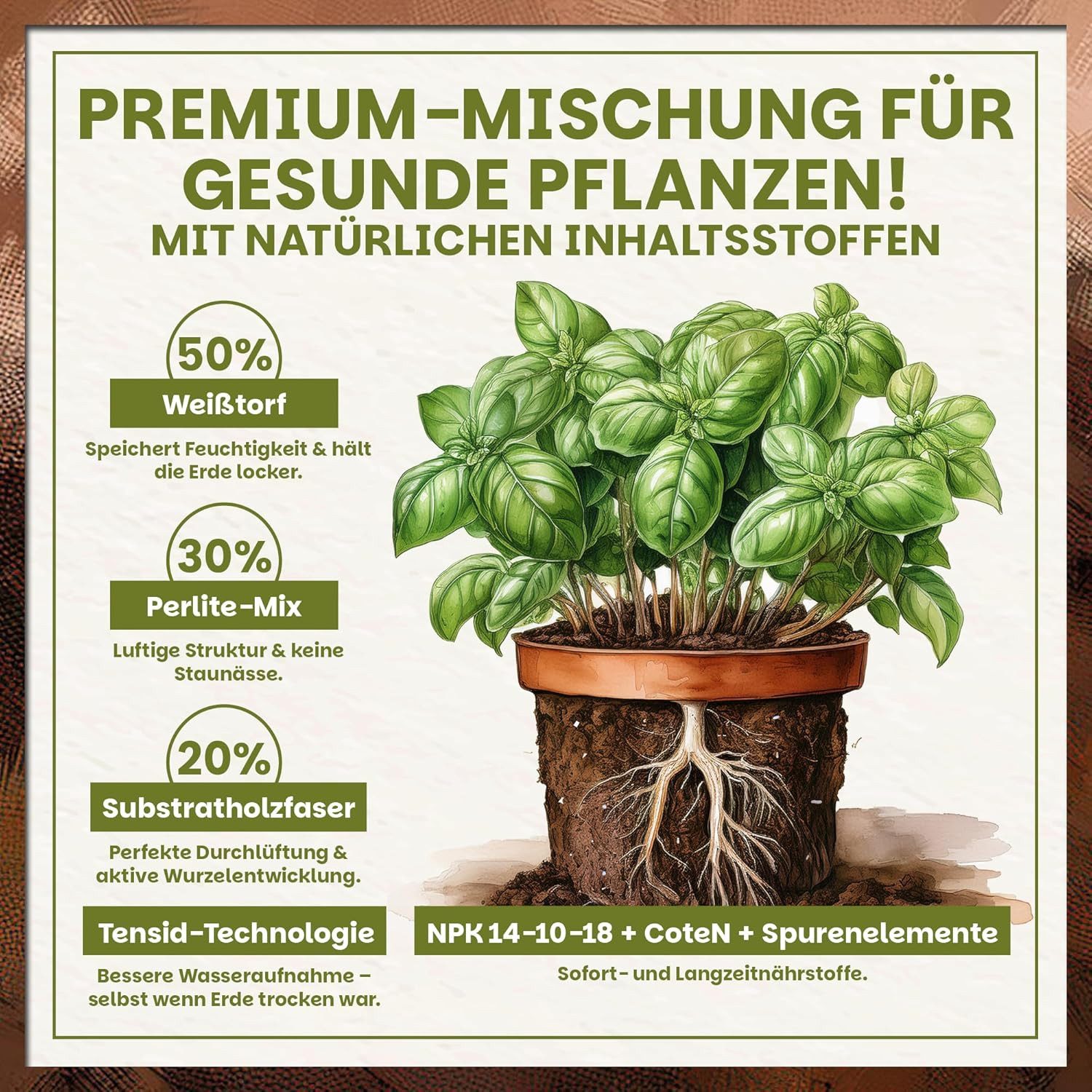 GREEN HOME LOVE NATURE Anzucht- und Kräutererde Anzucht- & Kräutererde, Aussaaterde für Gemüse, Kräuter & Tomaten 18 L, 36 L, 72 L, Langzeitdünger, Perlit, Koko – Bild 5 von 5