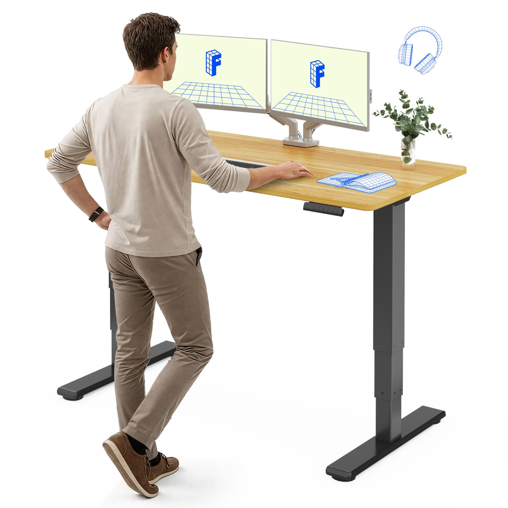 FLEXISPOT Schreibtisch Elektrisch Höhenverstellbarer Schreibtisch EC5 günstig online kaufen