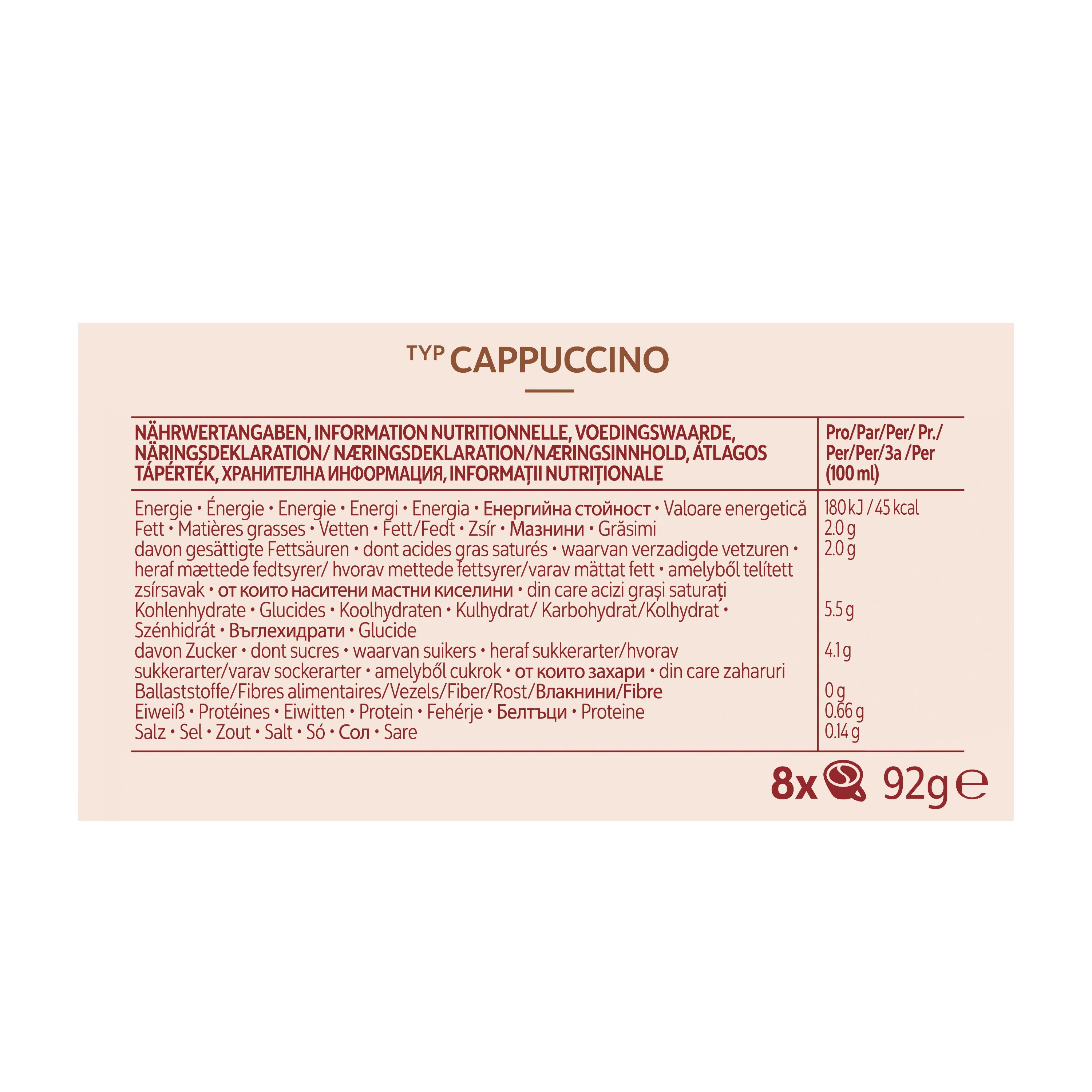 Senseo Kaffee Pads Typ Cappuccino cremig 10 x 8 = 80 Getränke, (Packung, 10er Pack) – Bild 3 von 3