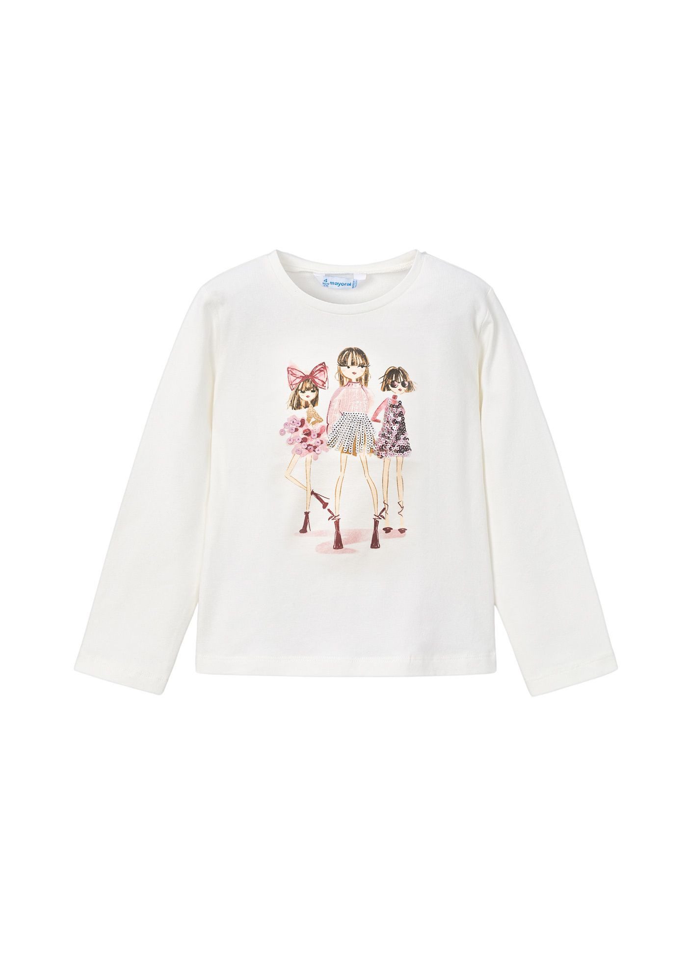 Mayoral Langarmshirt mit Pailletten