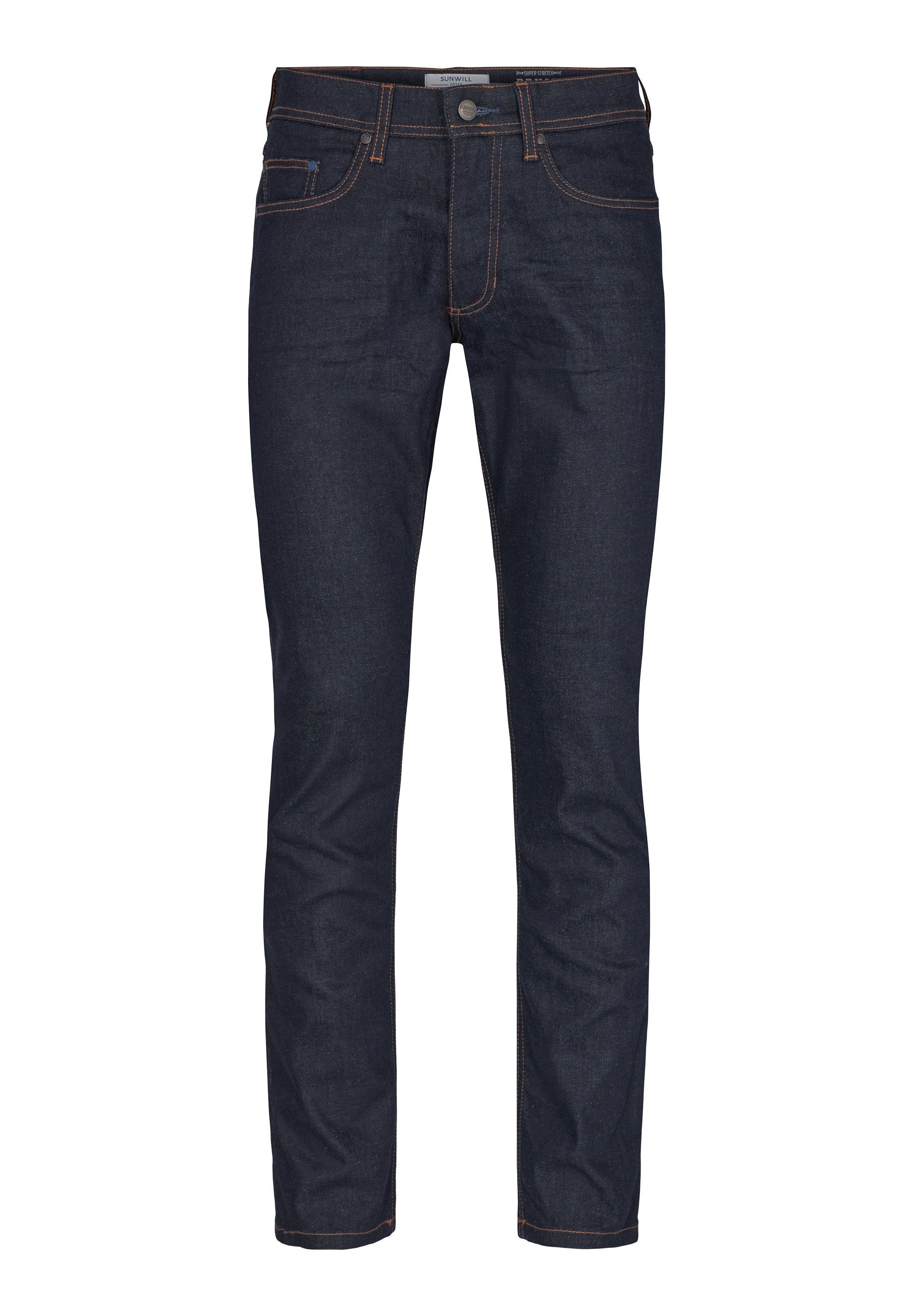 dark Straight-Jeans Super SUNWILL Fitted Stretch in blue Fit