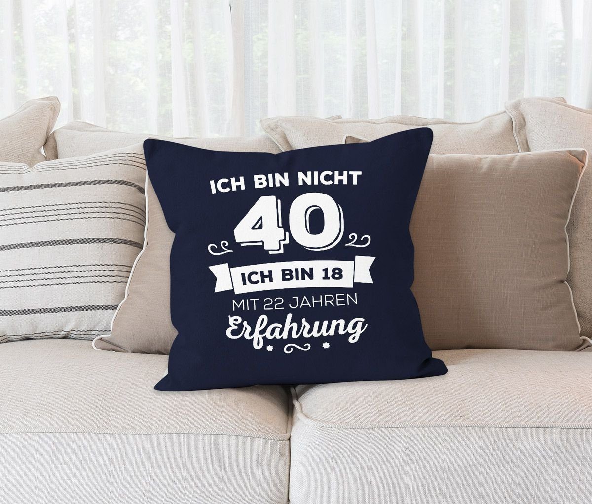 Object]_jahre_erfahrung} bin nicht navy bin MoonWorks Object] Moonworks® Erfahrung 40 mit Geburtstag Dekokissen Ich Geschenk ich Kissen-Bezug Kissen [object 18 sondern Jahren {[object