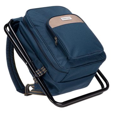 anndora Campingstuhl Picknick Rucksack ohne Inhalt blau mit Tragefunktion