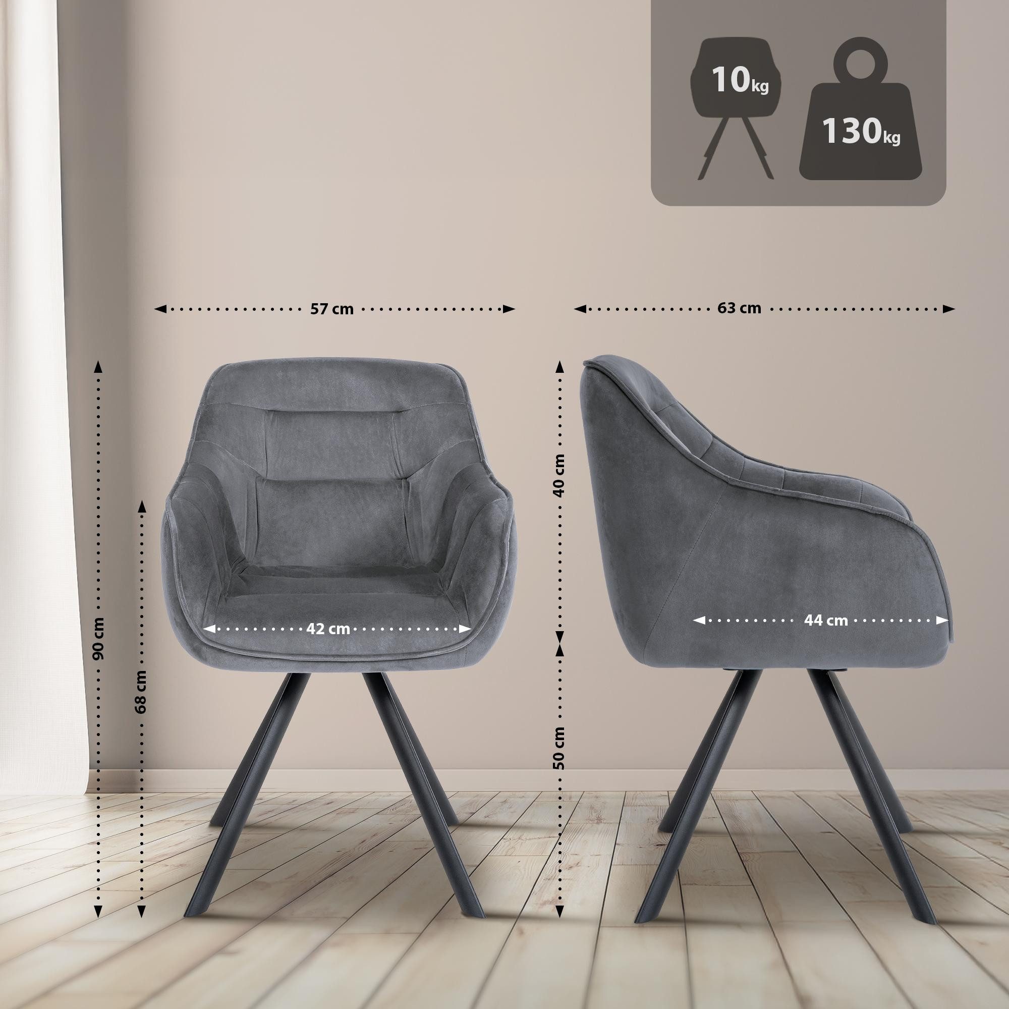 CLP Esszimmerstuhl Russel, Samt oder Antik Stoff günstig online kaufen