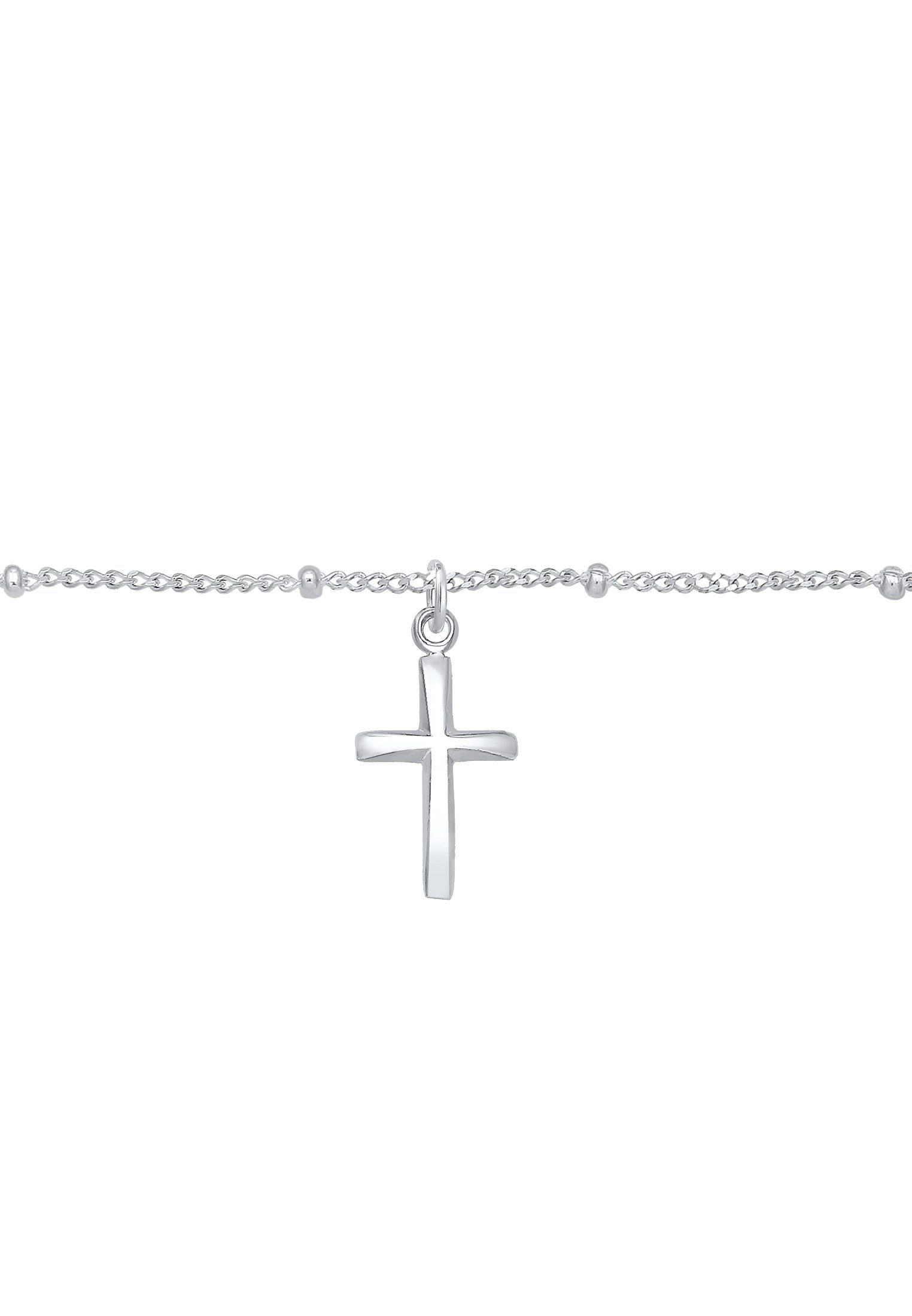 Elli Collier Choker Kugelkette Kreuz Glaube Schmuck Geschenk 925 Silber
