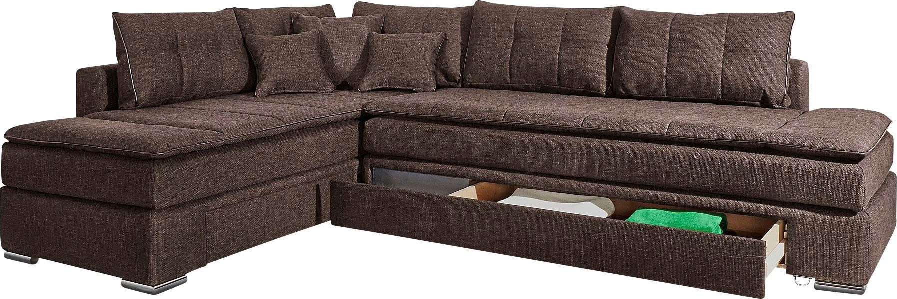 INOSIGN Ecksofa "Night & Day L-Form, B: 304 cm", mit Bettfunktion, Bettkast günstig online kaufen