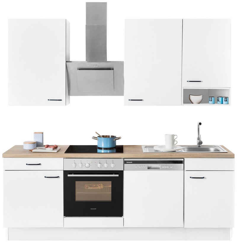 OPTIFIT Küchenzeile Elga, Premium-Küche mit Soft-Close-Funktion, Vollauszug, Breite 230 cm