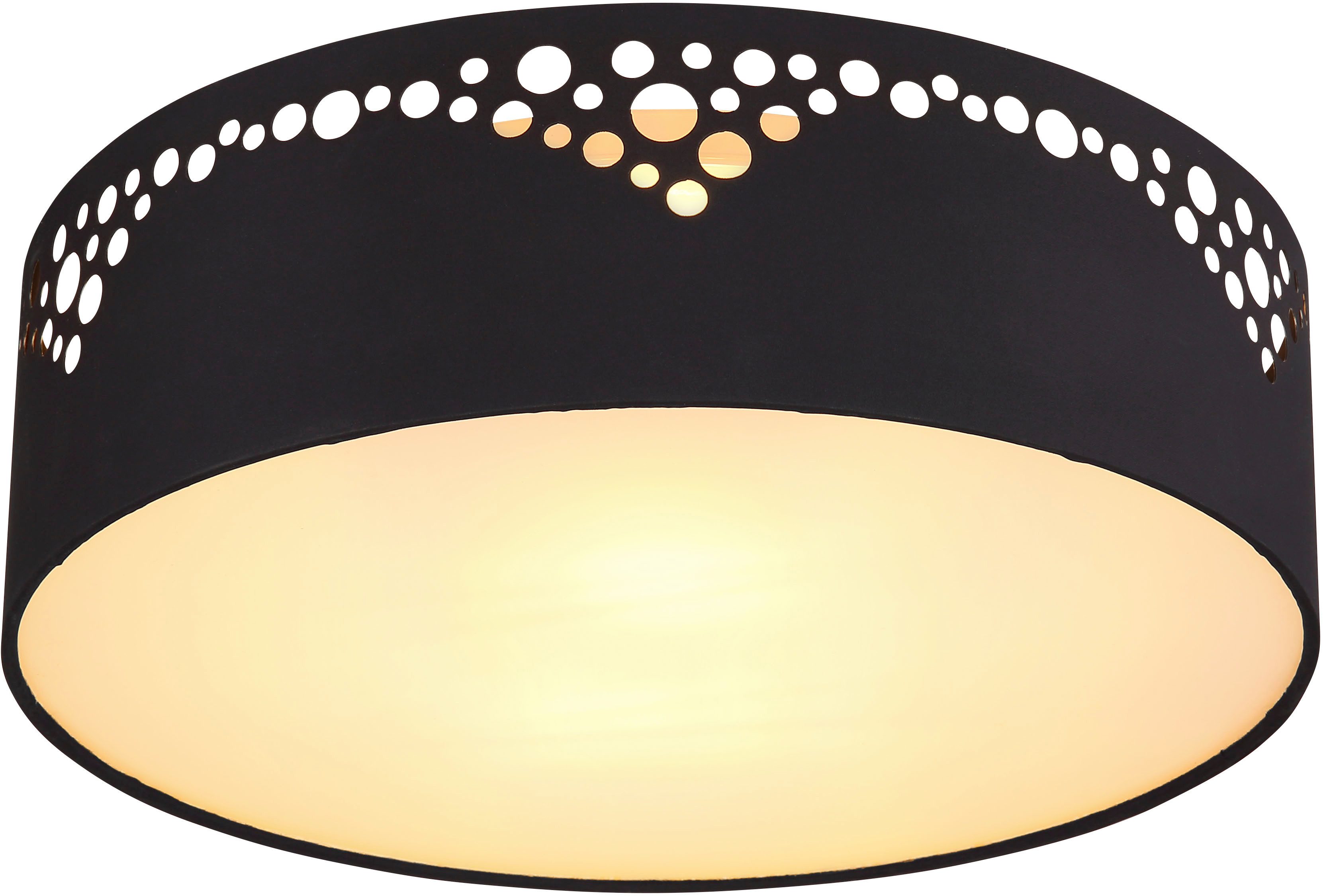 GLOBO LIGHTING Deckenleuchte INGEBORG, ohne Leuchtmittel, Deckenleuchte für Wohn- & Schlafzimmer Textil