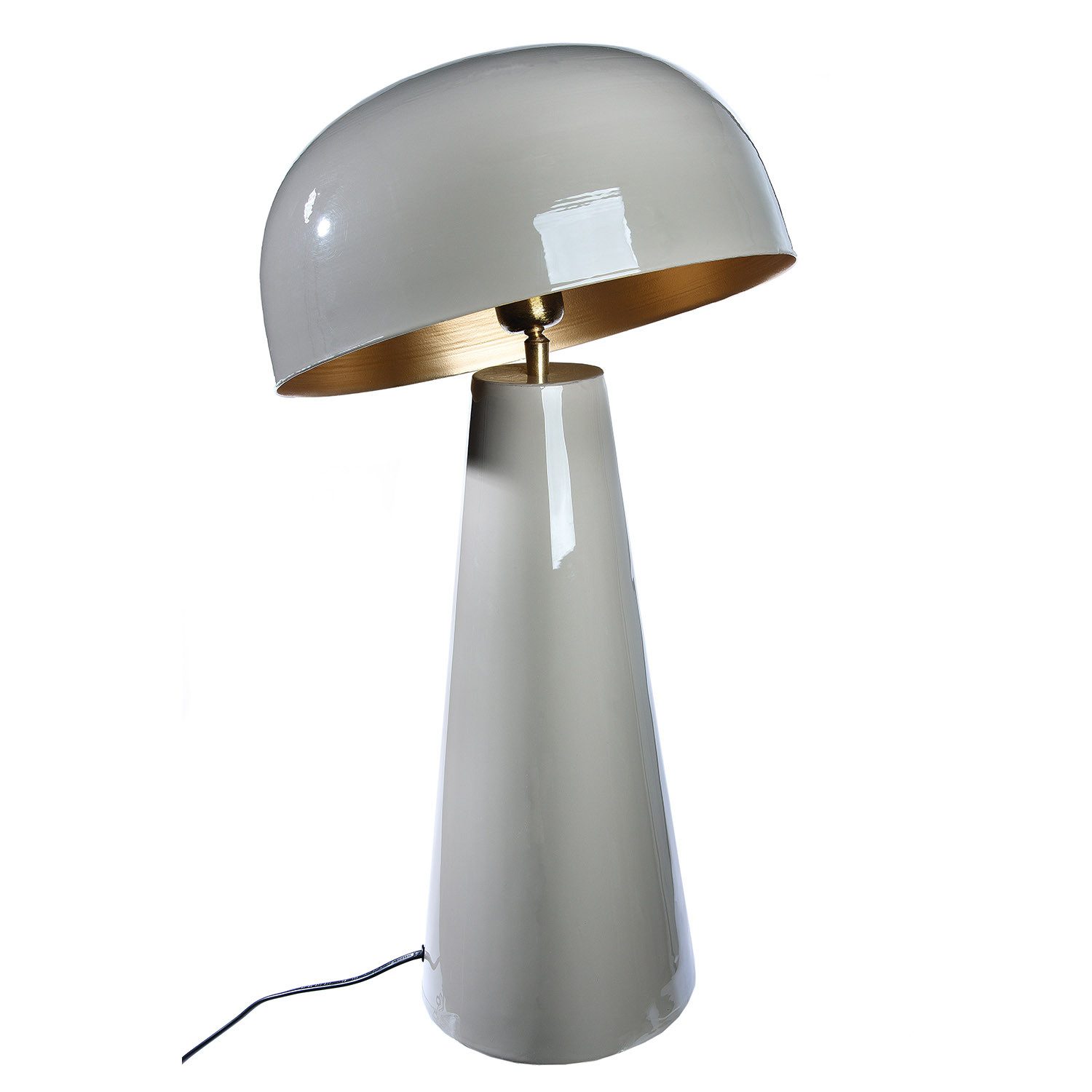 GILDE Stehlampe GILDE Bodenlampe Mushroom - grau - H. 85cm x D. 36cm