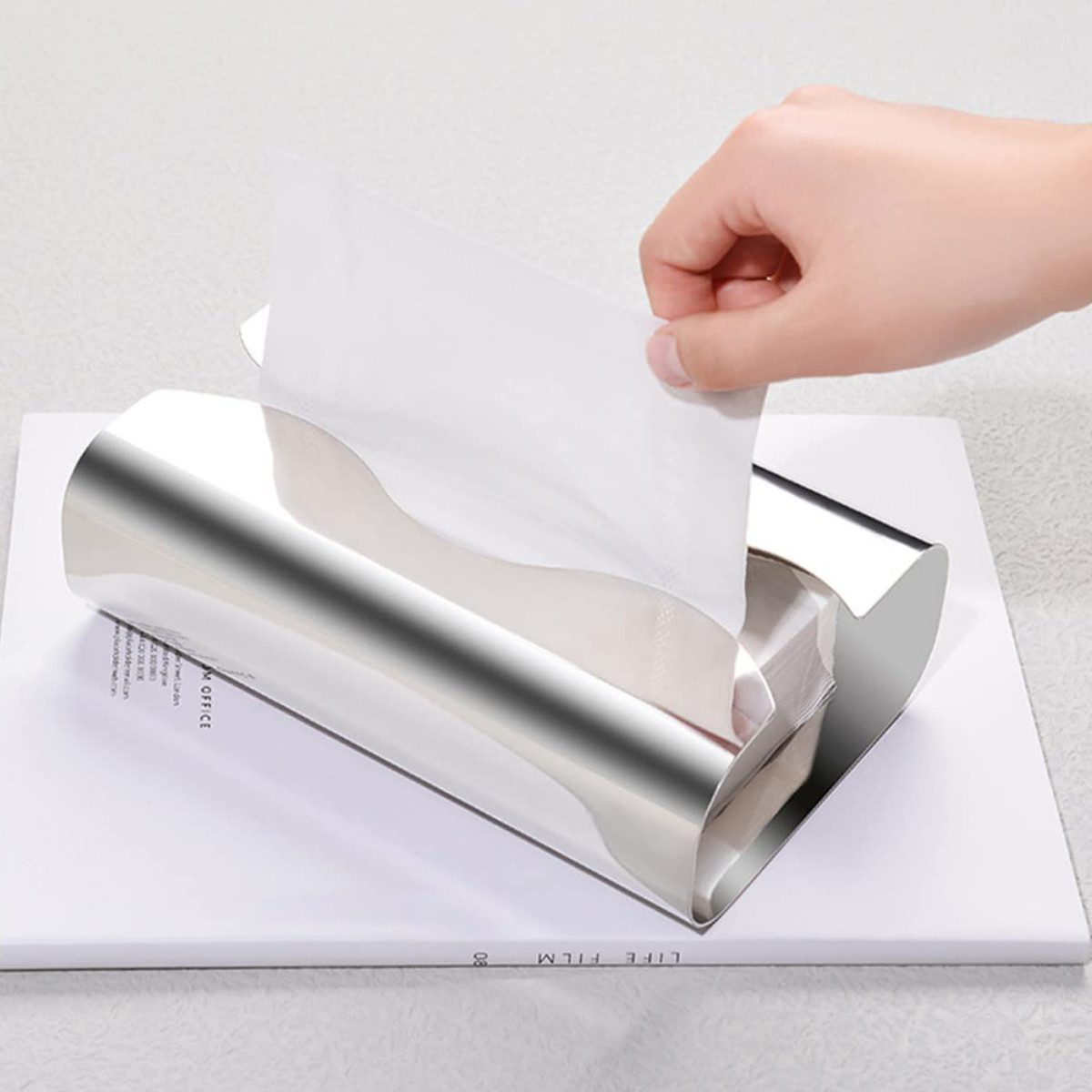 BlingBin Papiertuchbox Tücherbox, Gebogene Tissue-Box aus Edelstahl, Kosmet günstig online kaufen