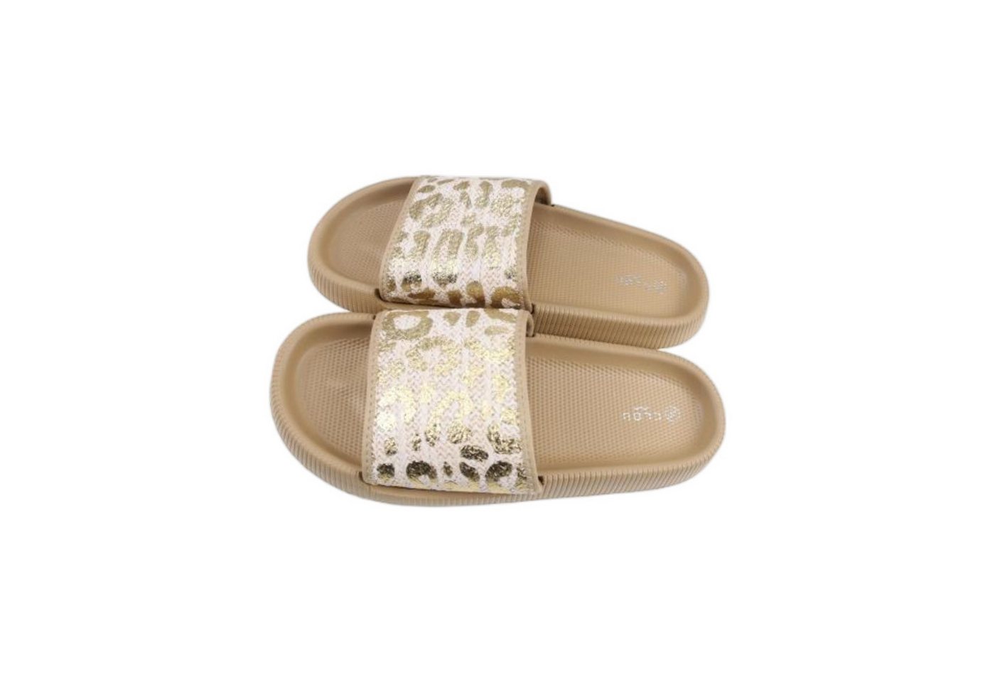 VewoTex Damen Badelatschen naturfarben » Badeschuhe mit dicker Sohle Pantolette (1 Paar, Kein Set) Slipper & Hausschuhe » moderne Sommerschuhe
