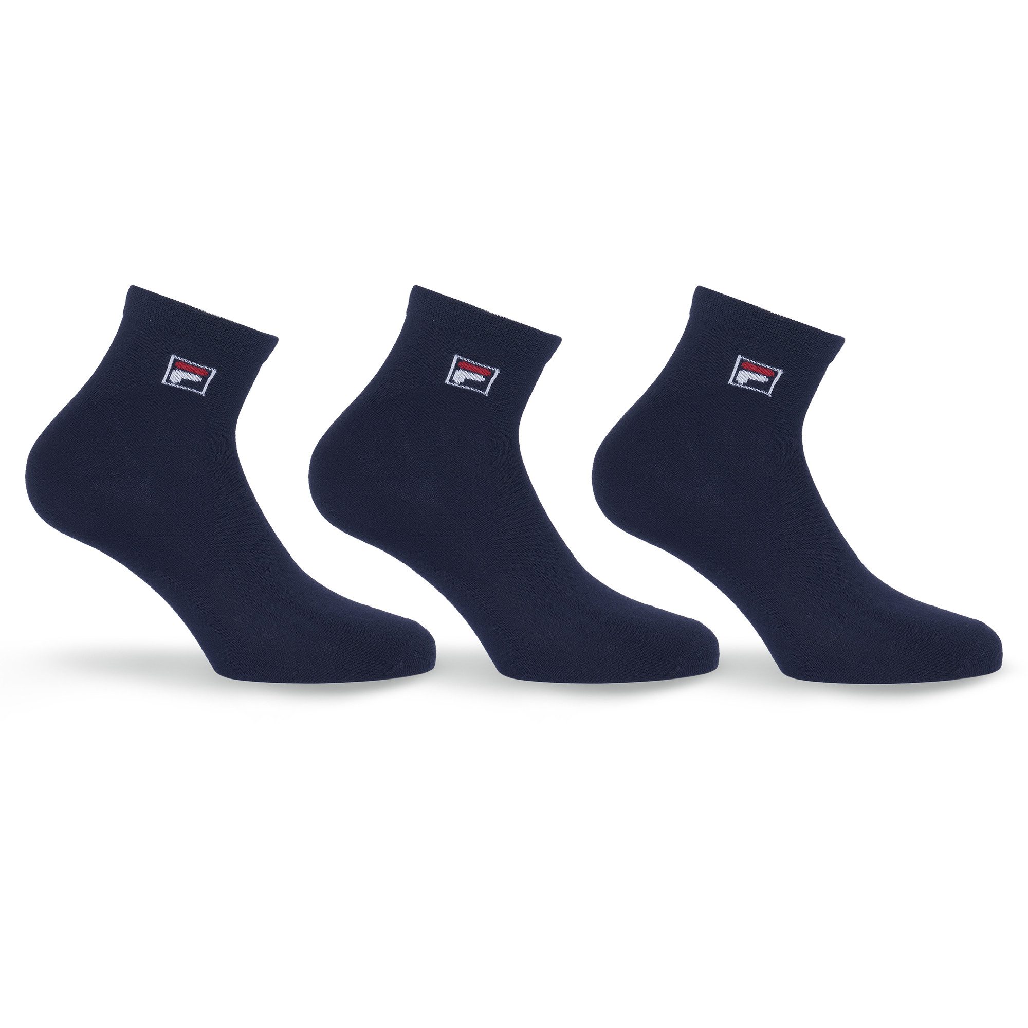 Fila Kurzsocken UNISEX QUARTER PLAIN SOCKS (3-Paar) mit eingestrickem Logo