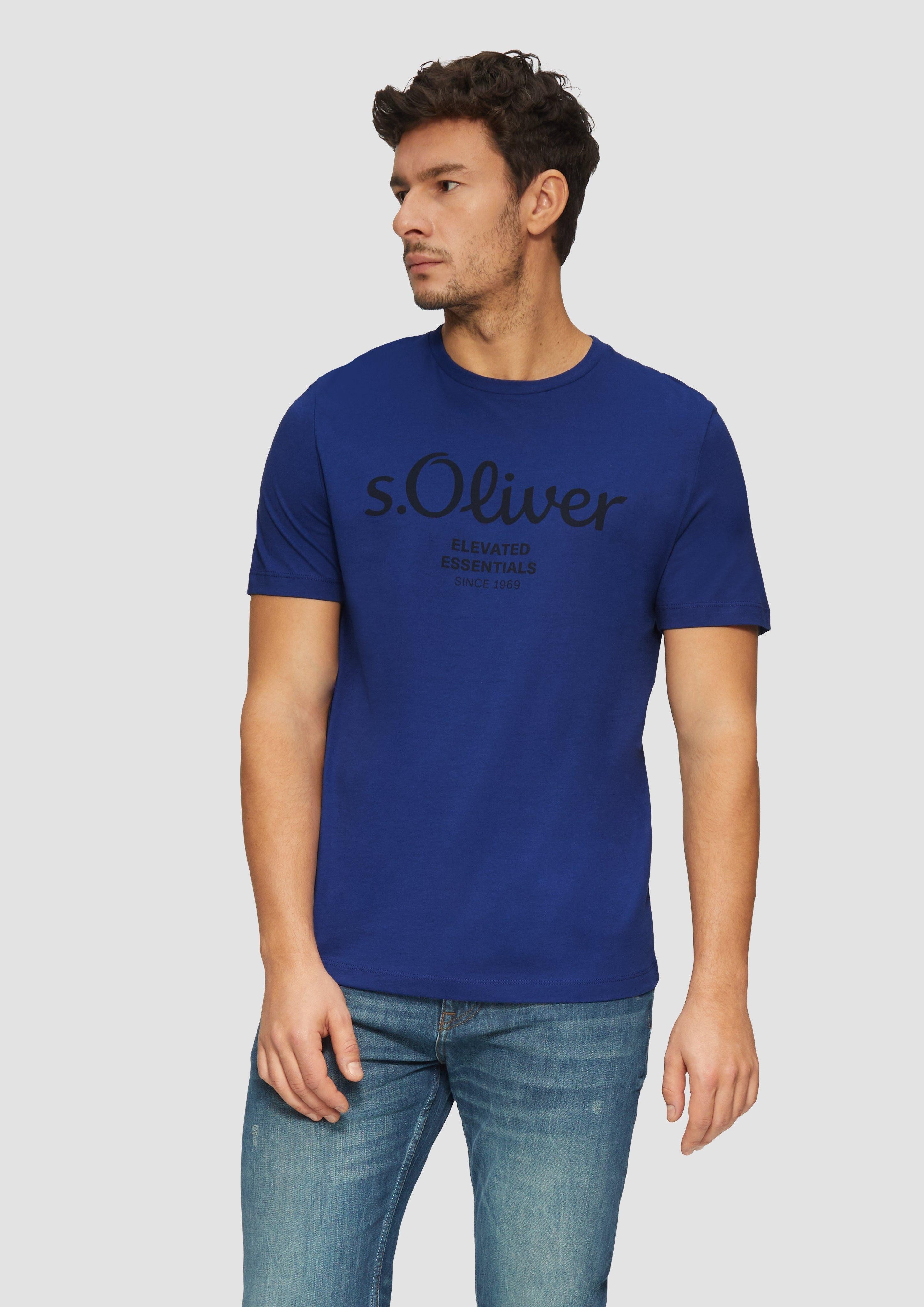 s.Oliver Kurzarmshirt T-Shirt mit Logo-Print Artwork günstig online kaufen