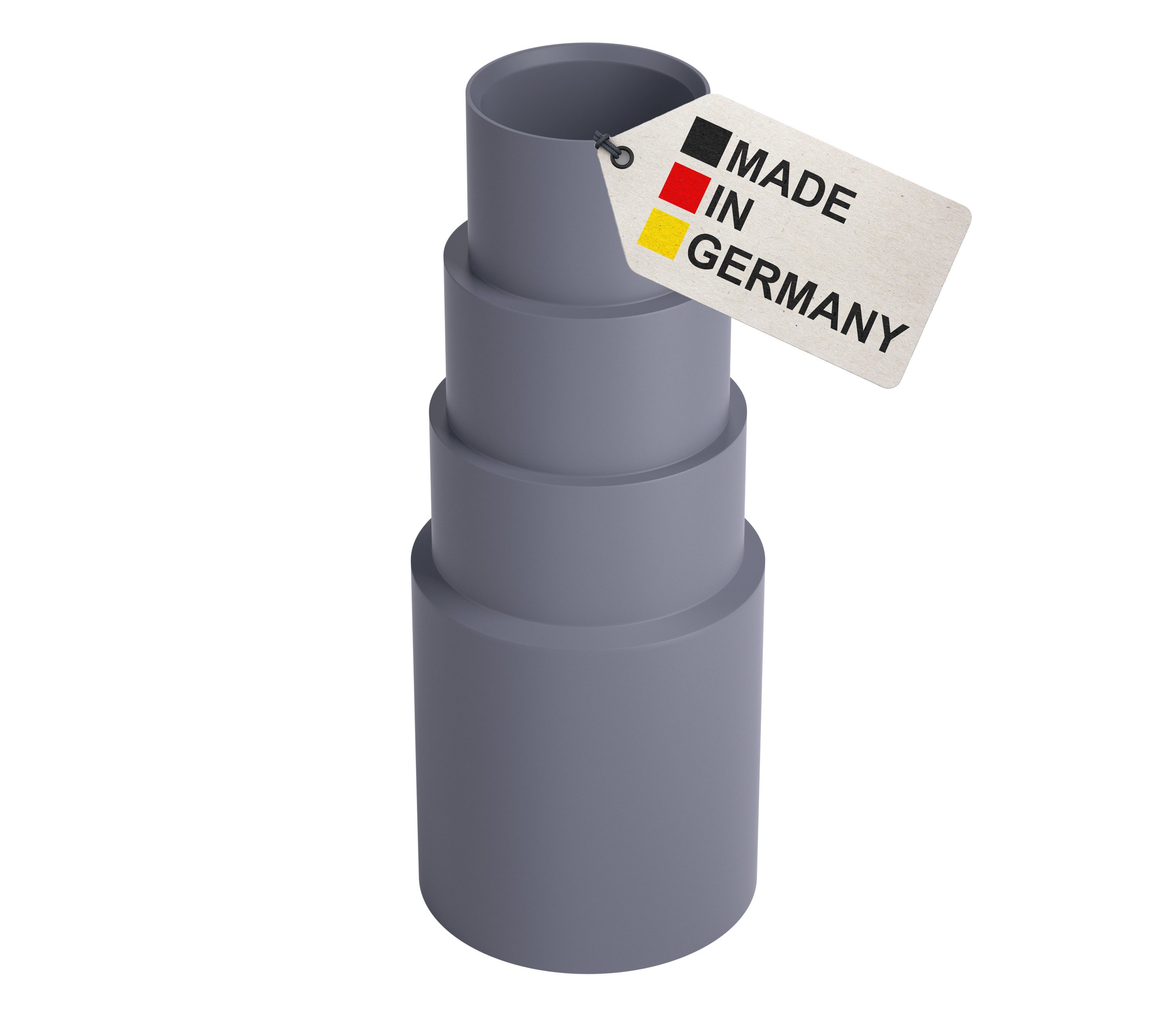 BAUHELD Staubsaugerrohr-Adapter Schwarz PVC-Gummi, Zubehör für Kärcher, Bosch, Miele, AEG, Siemens, Makita, Dyson, Festool, Vorwerk, Einhell, Mehrstufensystem, flexibel zuschneidbar