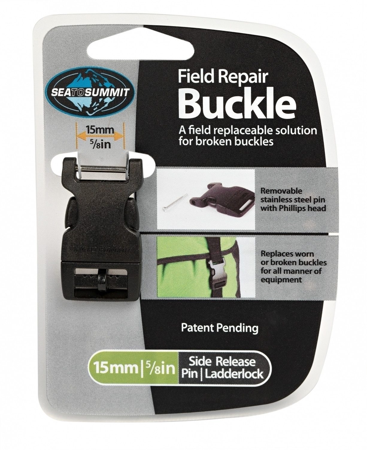 sea to summit Rucksack Field Repair Ersatzschnalle Side Release mit Edelstahlstift - 15mm - s