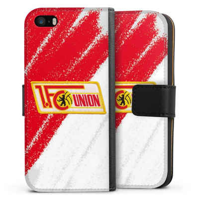 DeinDesign Handyhülle Offizielles Lizenzprodukt 1. FC Union Berlin Logo, Apple iPhone 5 Hülle Handy Flip Case Wallet Cover Handytasche Leder