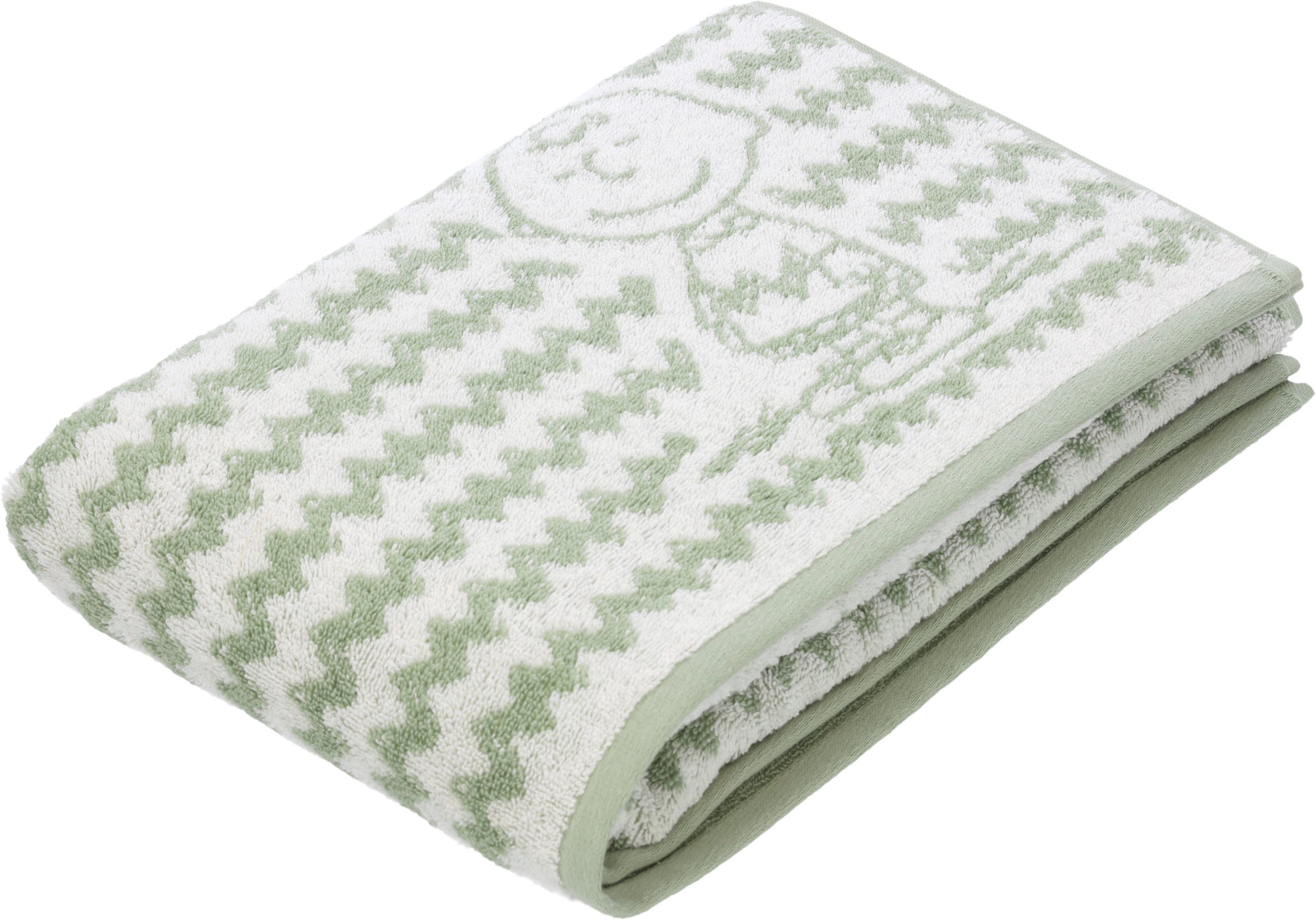 Vossen Duschtuch Charlie Brown, Jacquard (1-St), trendiger Jacquard im Zick-Zack Design und Charlie Brown