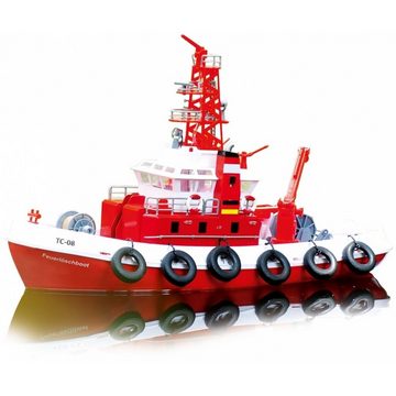 CARSON RC-Boot TC-08 RTR RC - Ferngesteuertes Feuerlöschboot - rot/weiß