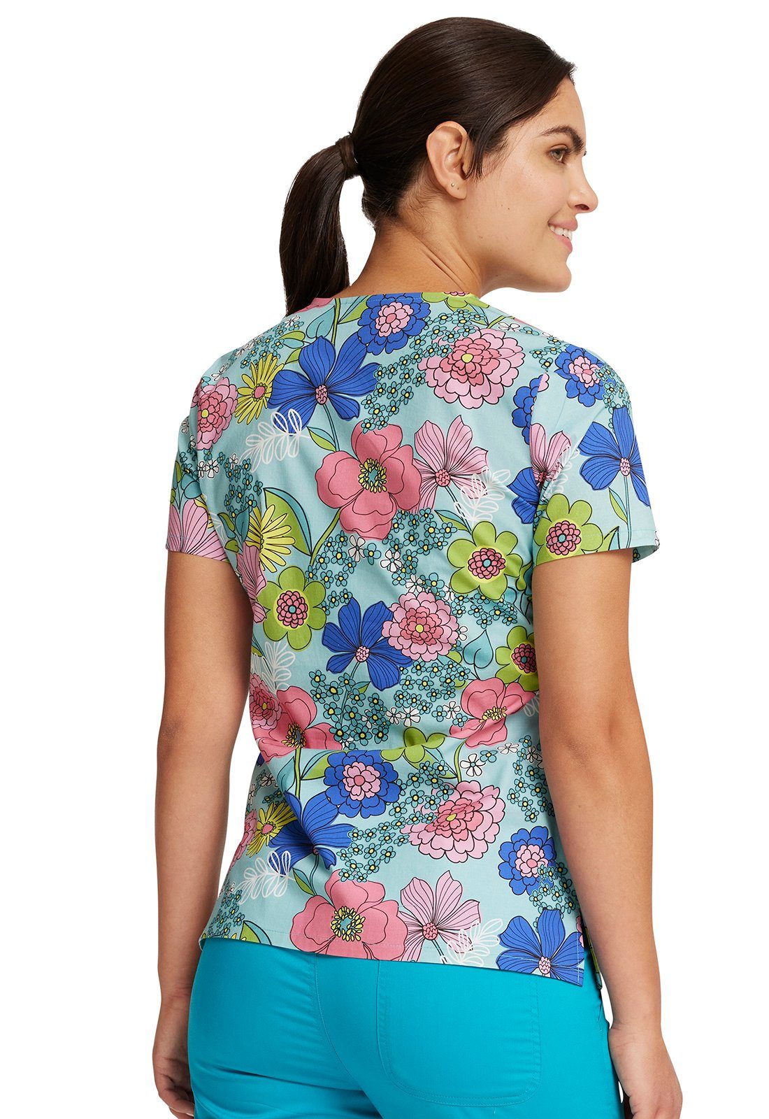 Cherokee Funktionsbluse Bunt bedruckter Damen Kasack "Blumen" Kasack mit Motiv