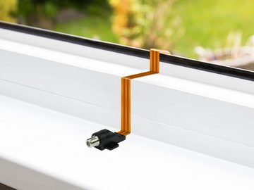 GOOD CONNECTIONS SAT Fensterdurchführung High-Quality mit Wetterschutz, 32cm, flexible Länge 22cm, transparent SAT-Kabel