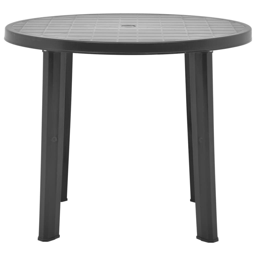 vidaXL Gartentisch Gartentisch Anthrazit 89 cm günstig online kaufen