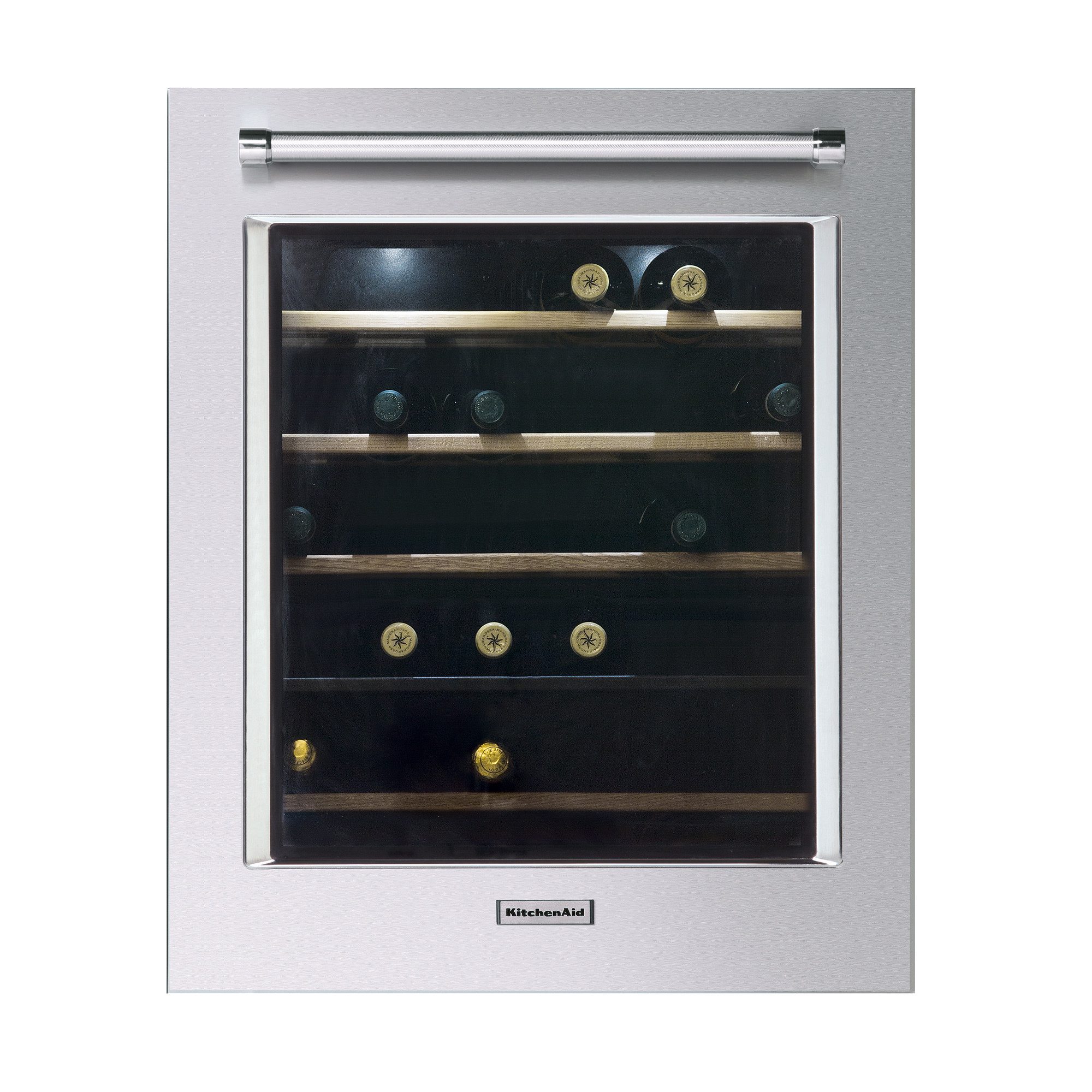 KitchenAid Weinkühlschrank KCBWX 70600L, für 36 Standardflaschen á 0,75l,Weinlagerschrank, 36 Flaschen, Holzablage