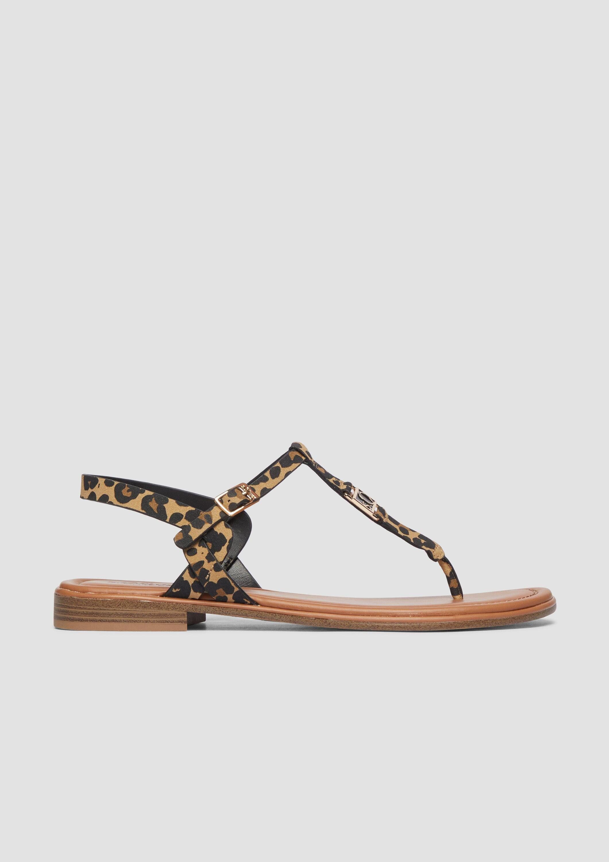 s.Oliver Sandalen Sandale Zehentrenner in Leder-Optik