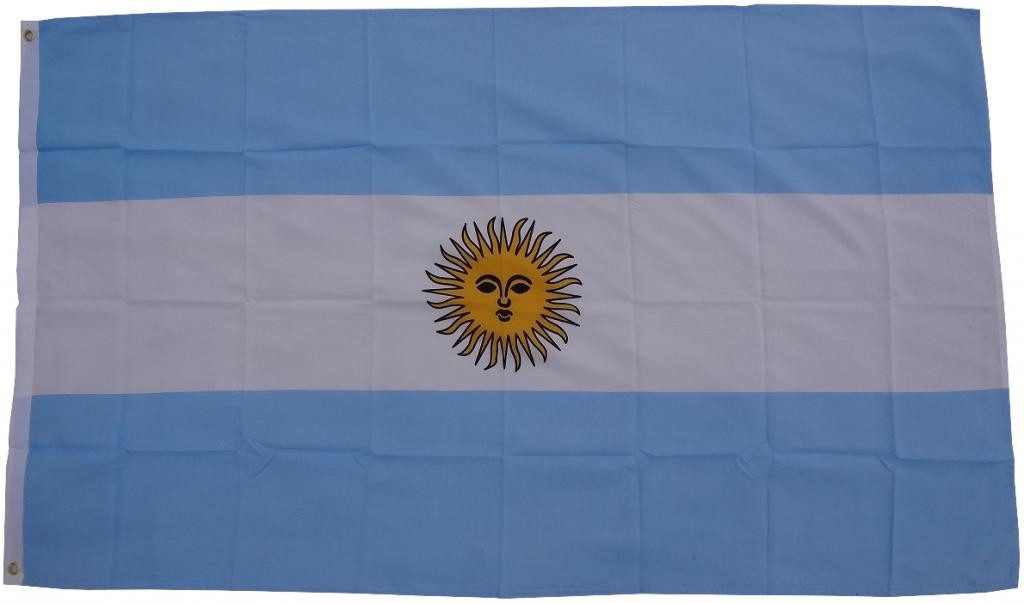 trends4cents Flagge XXL Flagge Fahne mit 3 Messingösen in 250 x 150 cm (Argentinien), für Fahnenmaste