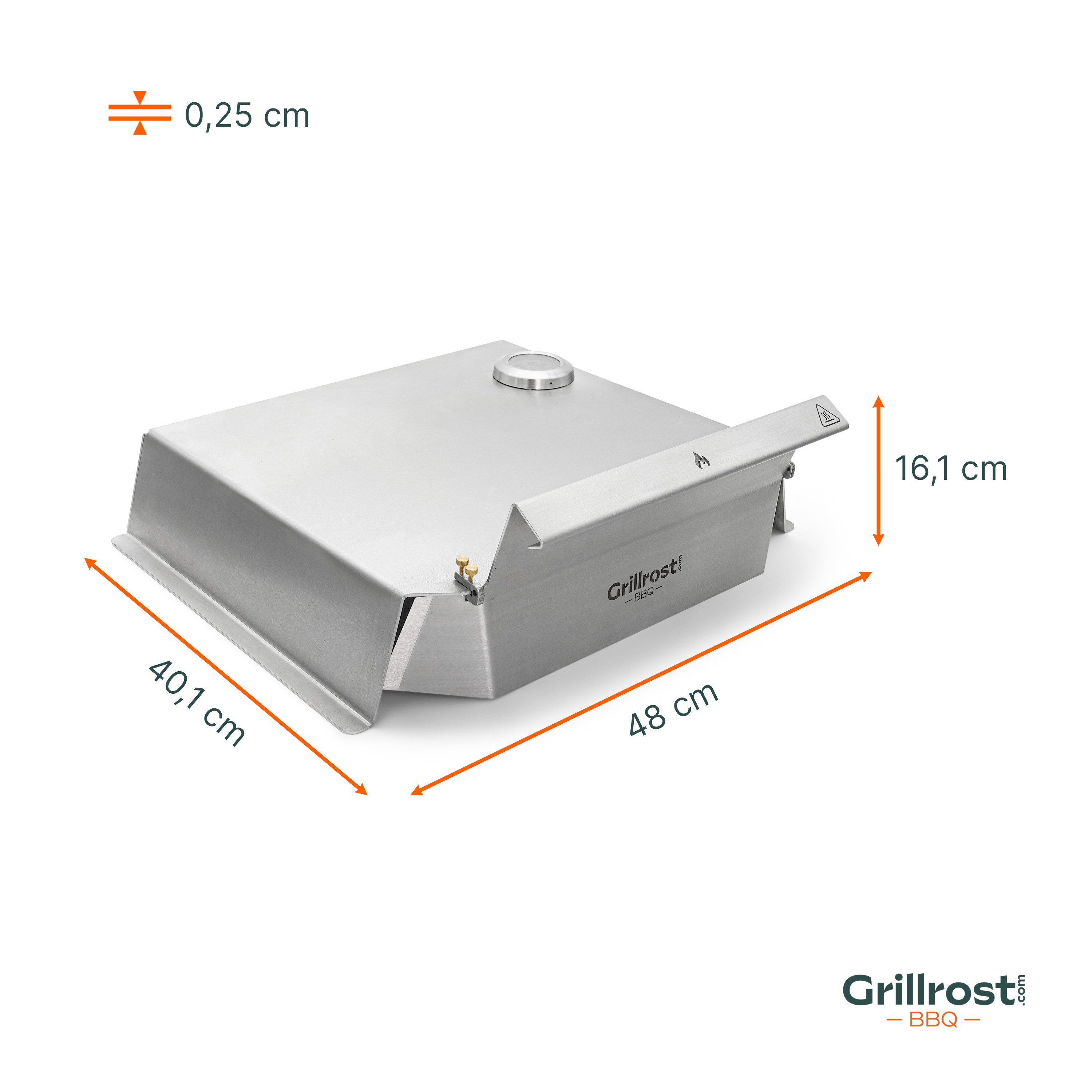 Grillrost.com BBQ Grillrost BBQ Klapptür für Pizzahaube, Made in Germany – Bild 5 von 5