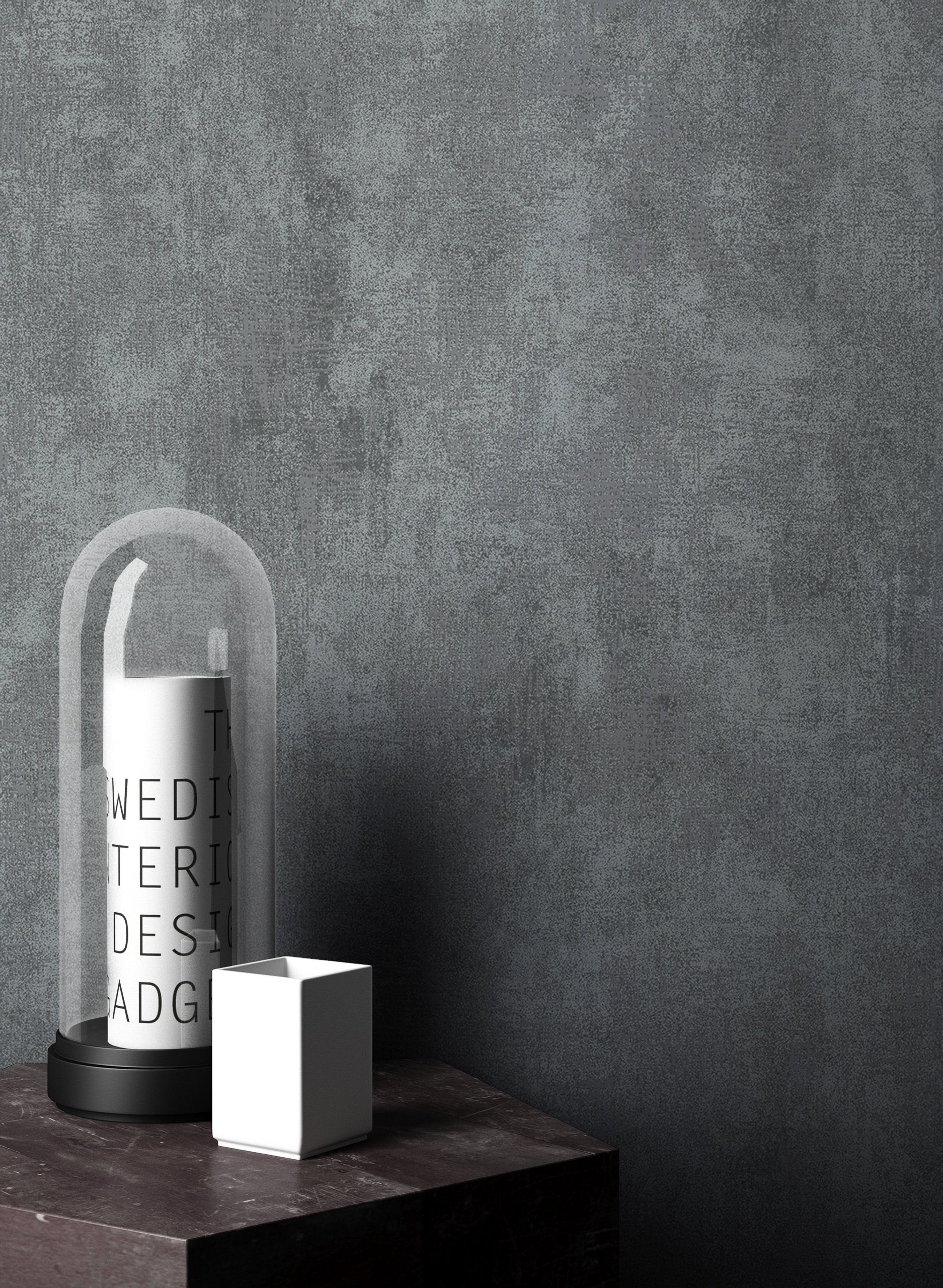 Newroom Vliestapete, Anthrazit Tapete Uni Einfarbig - Unitapete Betontapete günstig online kaufen