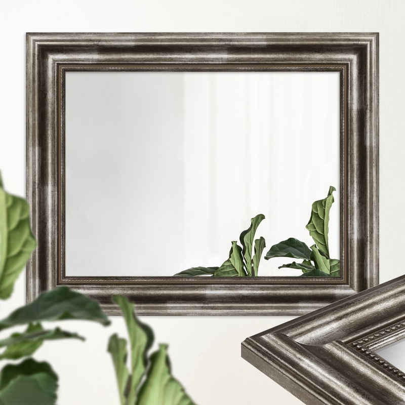 Mende Frames Настінне дзеркало H550, Silber, aus Massivholz im Antik Stil