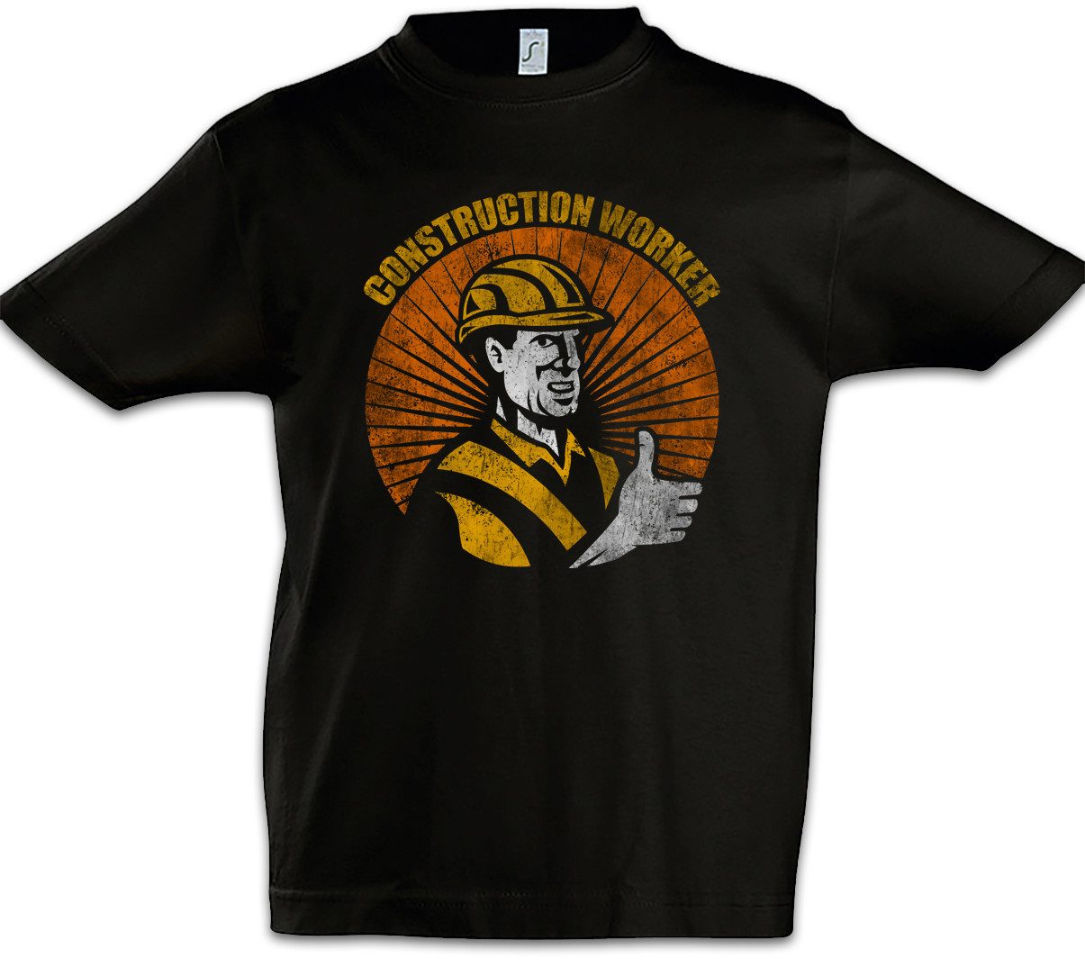 Print-Shirt Construction Worker II Kinder T-Shirt Maurer Handwerk Handwerker