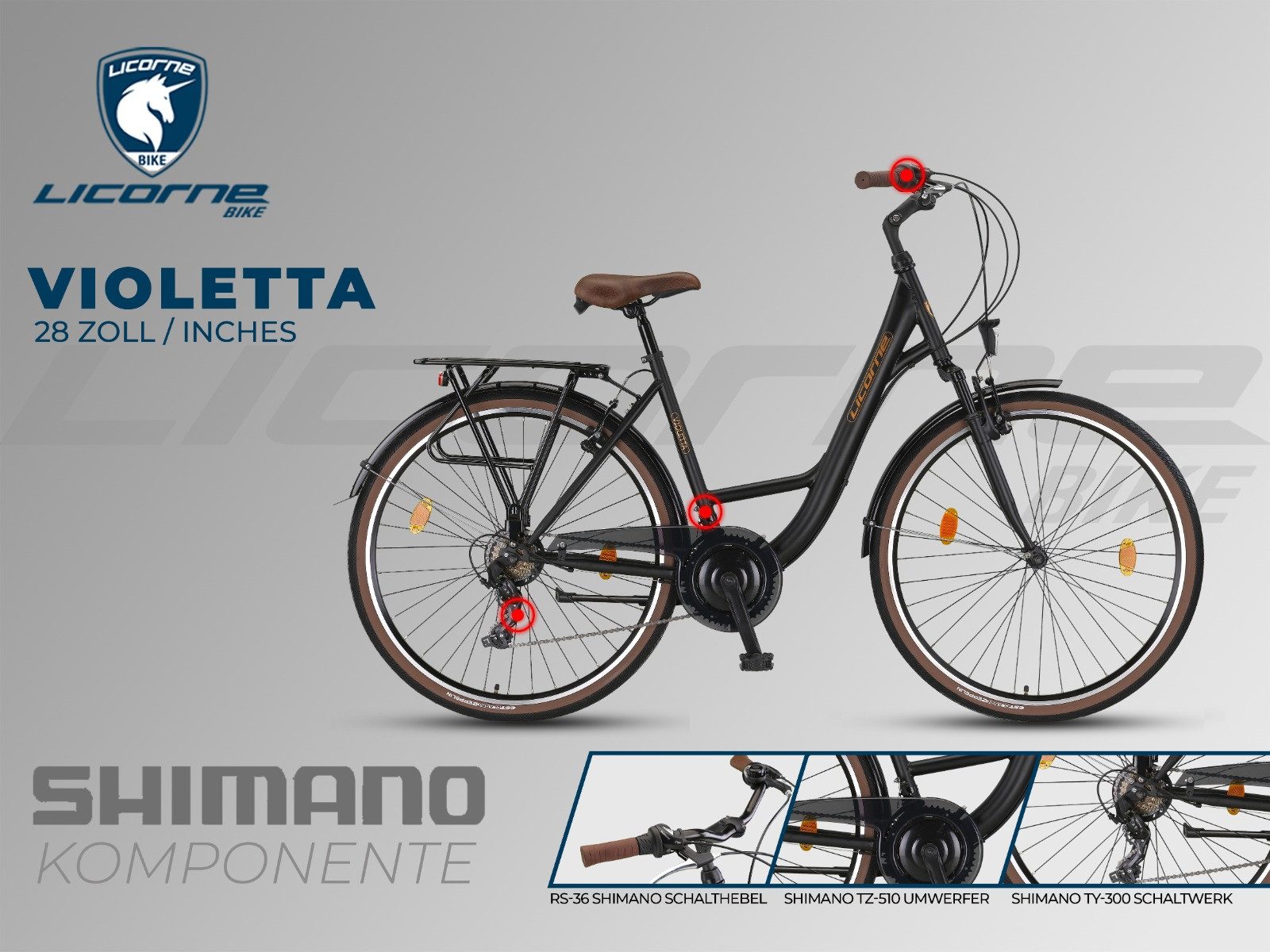 Licorne Bike Cityrad Violetta – Bild 5 von 5