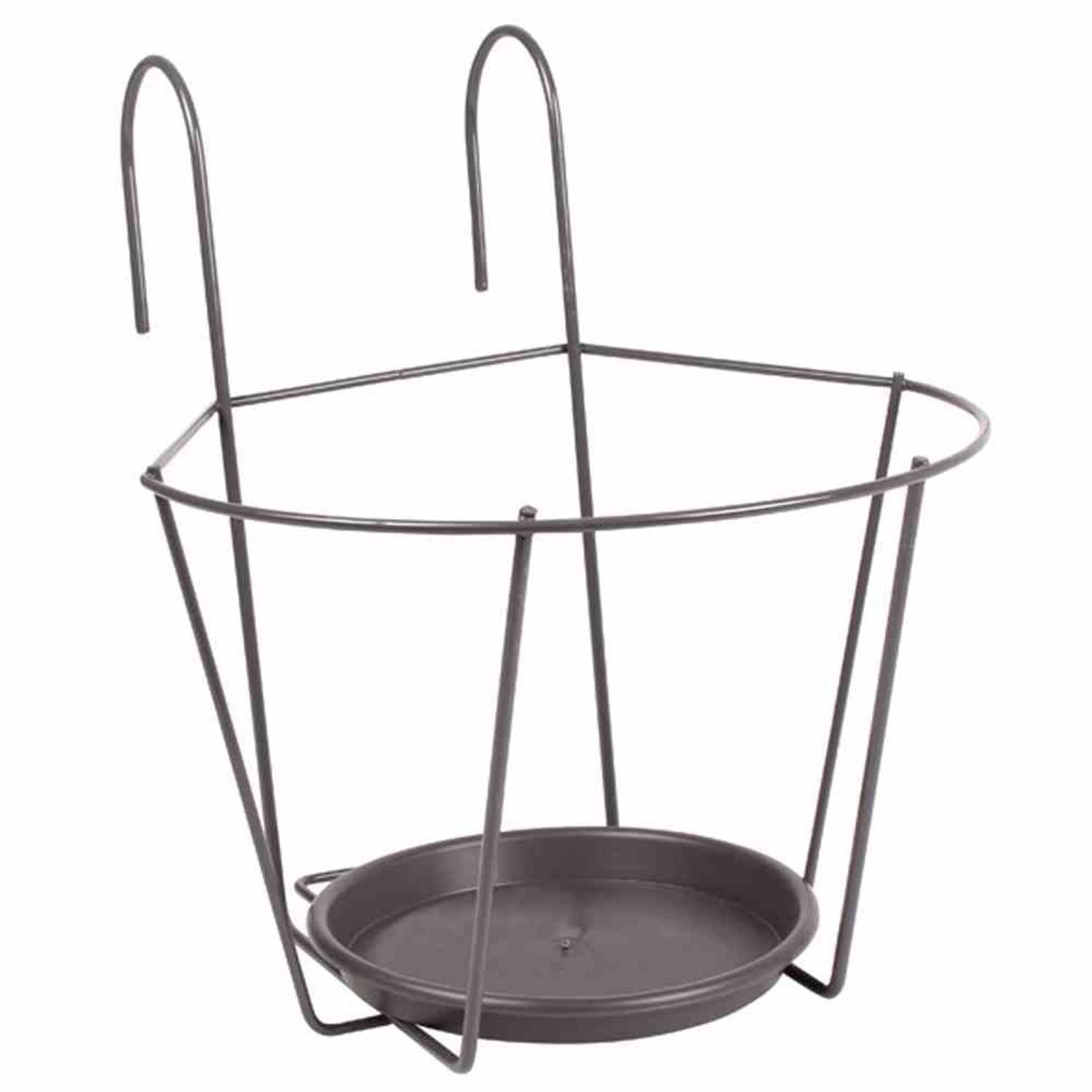 Blumenkastenhalter Haken-Blumentopfhalter 25 cm grau