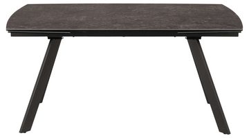 ACTONA GROUP Esstisch Blackburn Tisch, Esszimmertisch, Platte in Keramik schwarz, Incl. Zusatzplatte, B: 160/240 cm