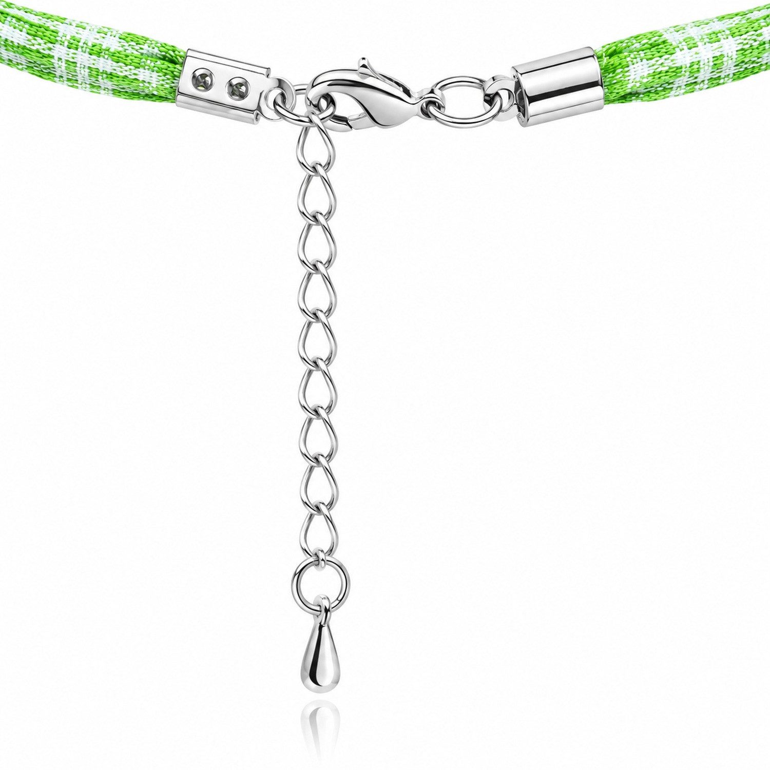 LUISIA® Herzkette LUISIA® Kinder Halskette "Herz" kariert mit Kristallen von Swarovski® – Bild 4 von 5