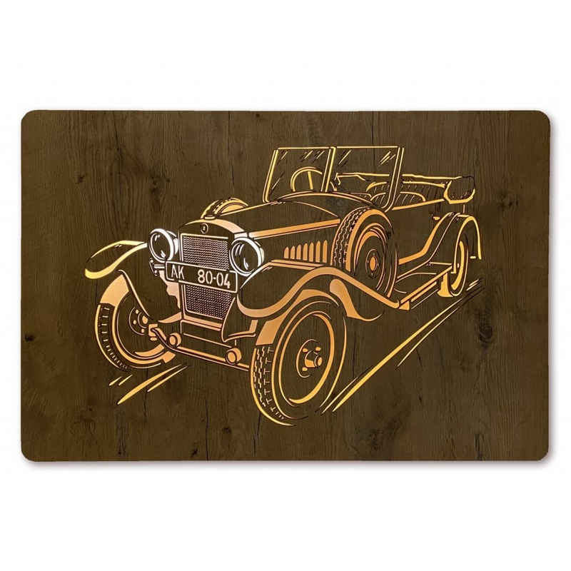 WohndesignPlus LED-Bild LED-Wandbild "Oldtimer" 90cm x 62cm mit 230V, Fahrzeuge, DIMMBAR! Viele Größen und verschiedene Dekore sind möglich.