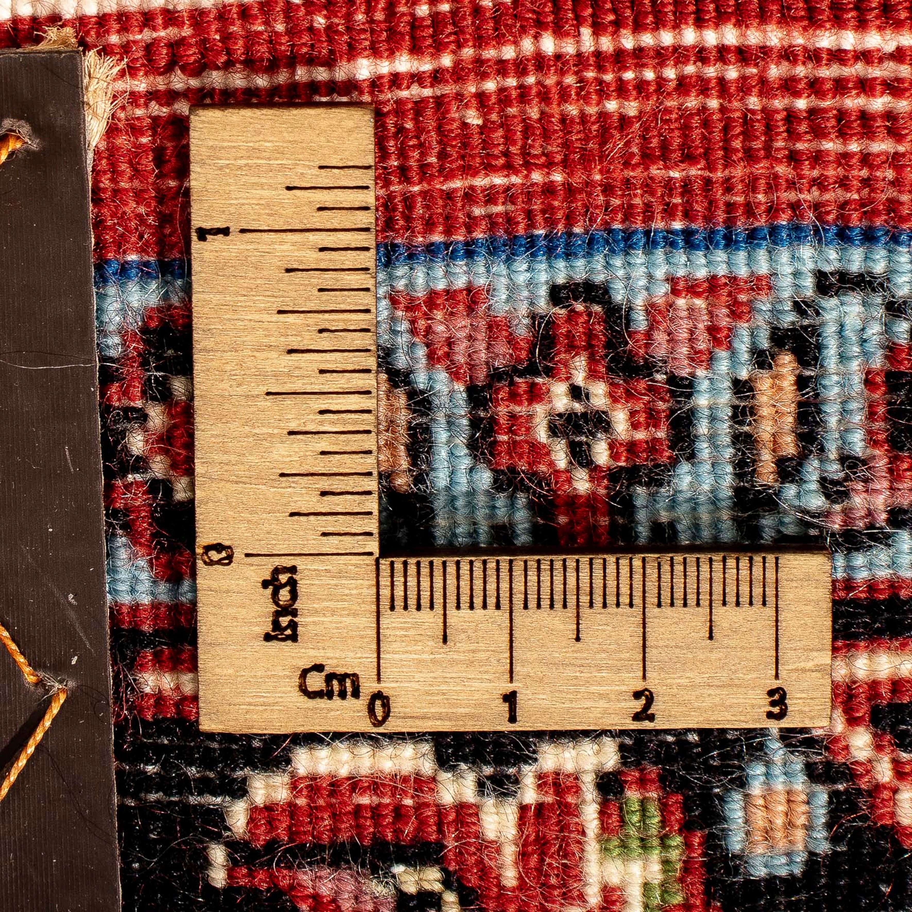 Orientteppich Perser - Höhe: mit 15 cm morgenland, mehrfarbig, - Handgeknüpft, mm, - 302 rechteckig, Zertifikat Wohnzimmer, 83 Einzelstück x Bidjar